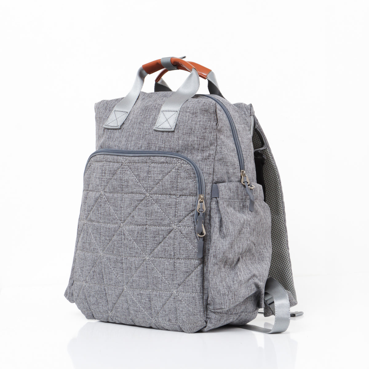 JusCubs Quilted Diaper Bag with Front Zip Pocket & Side Pockets - Assorted Pcak of 1