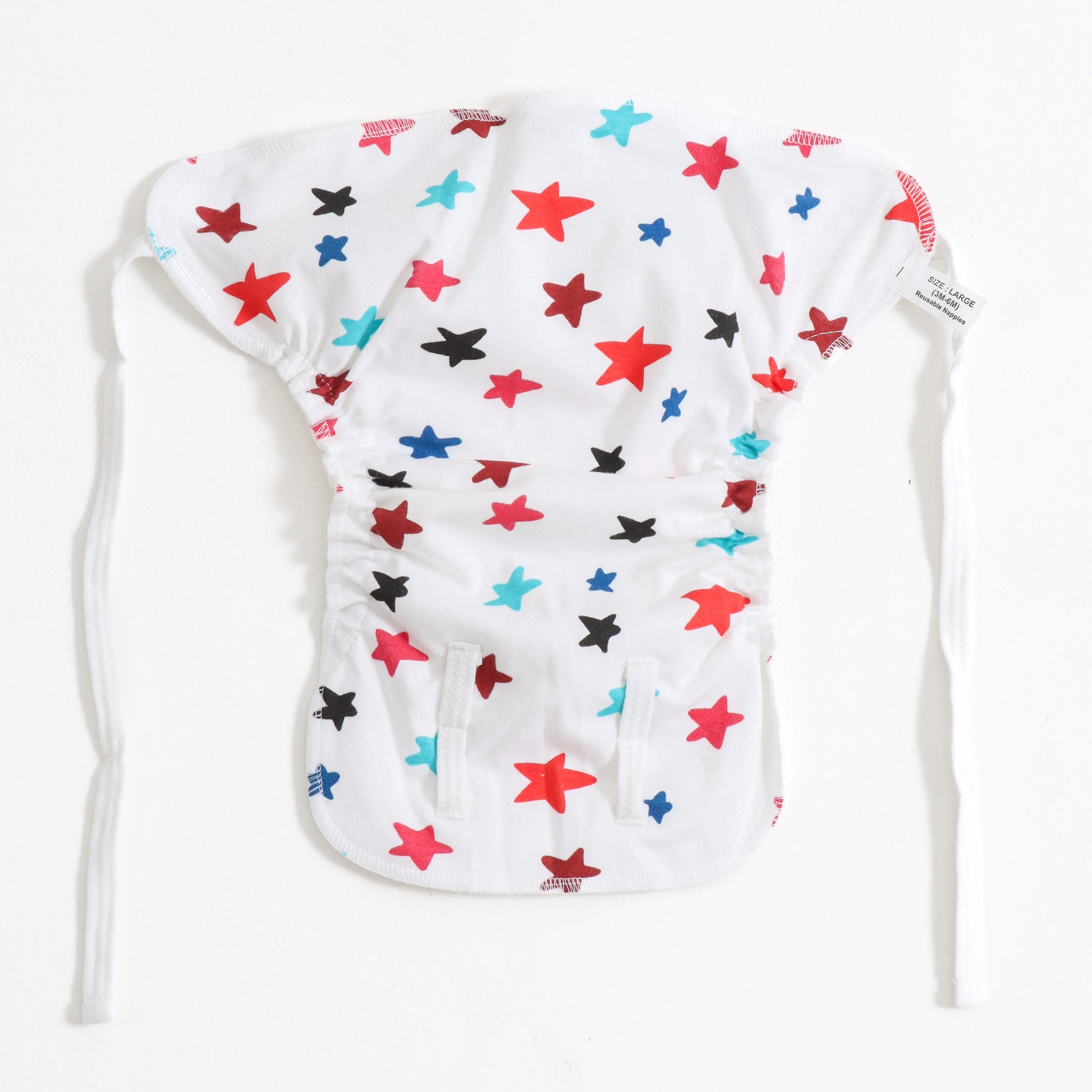 JusCubs Unisex Infant Tie-Up Reusable Cloth Nappy Set | Assorted Prints (Pack of 3)