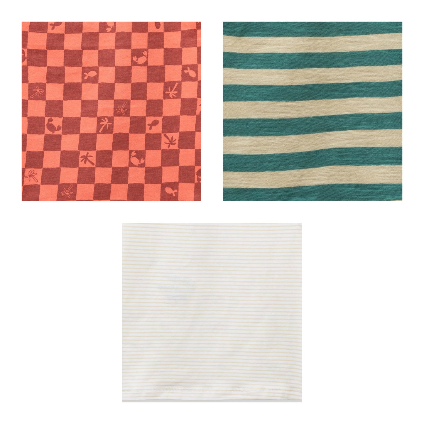 "Baby Boys' Sleeveless Cotton T-shirt Set – Pack of 3 – Striped & Printed Designs"