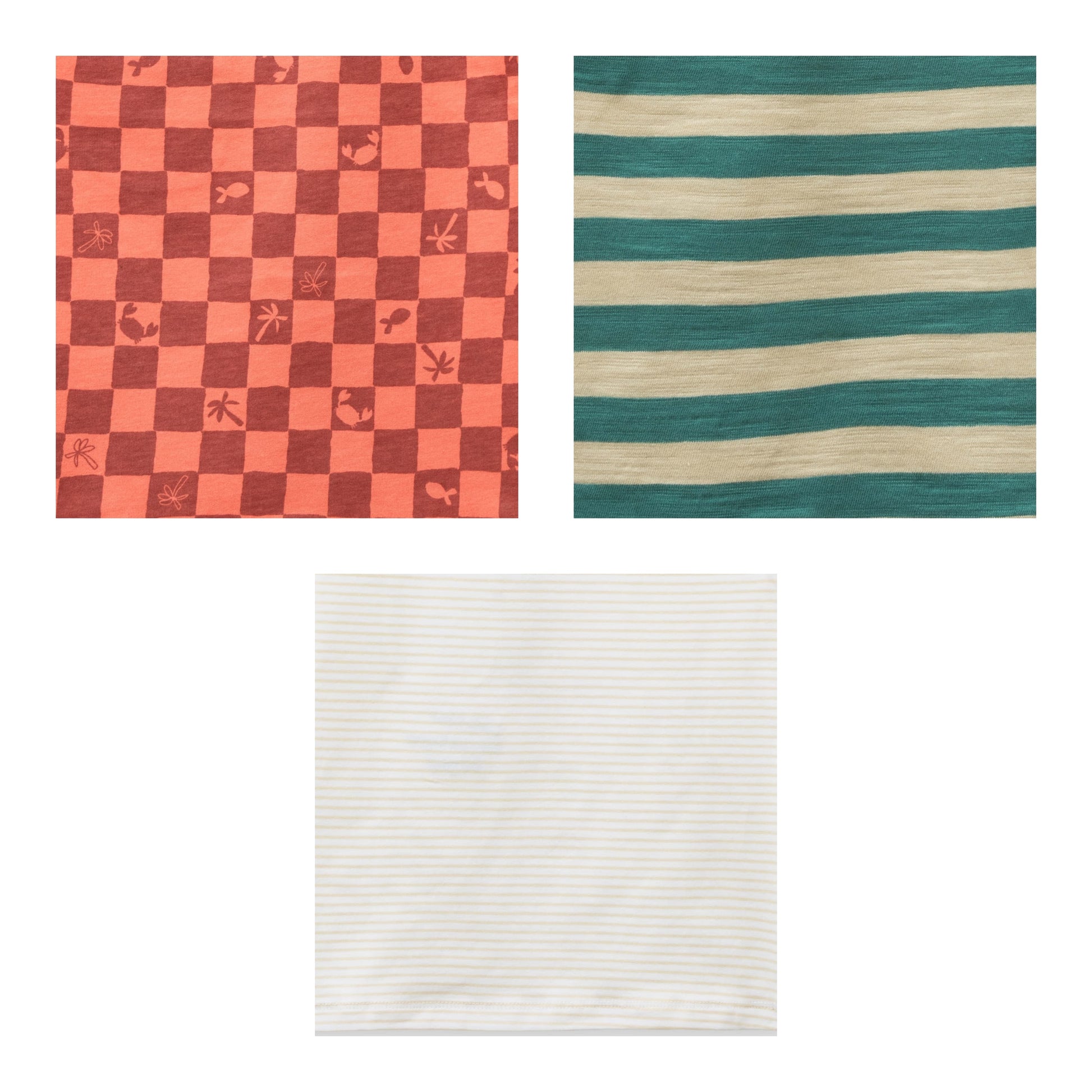 "Baby Boys' Sleeveless Cotton T-shirt Set – Pack of 3 – Striped & Printed Designs"