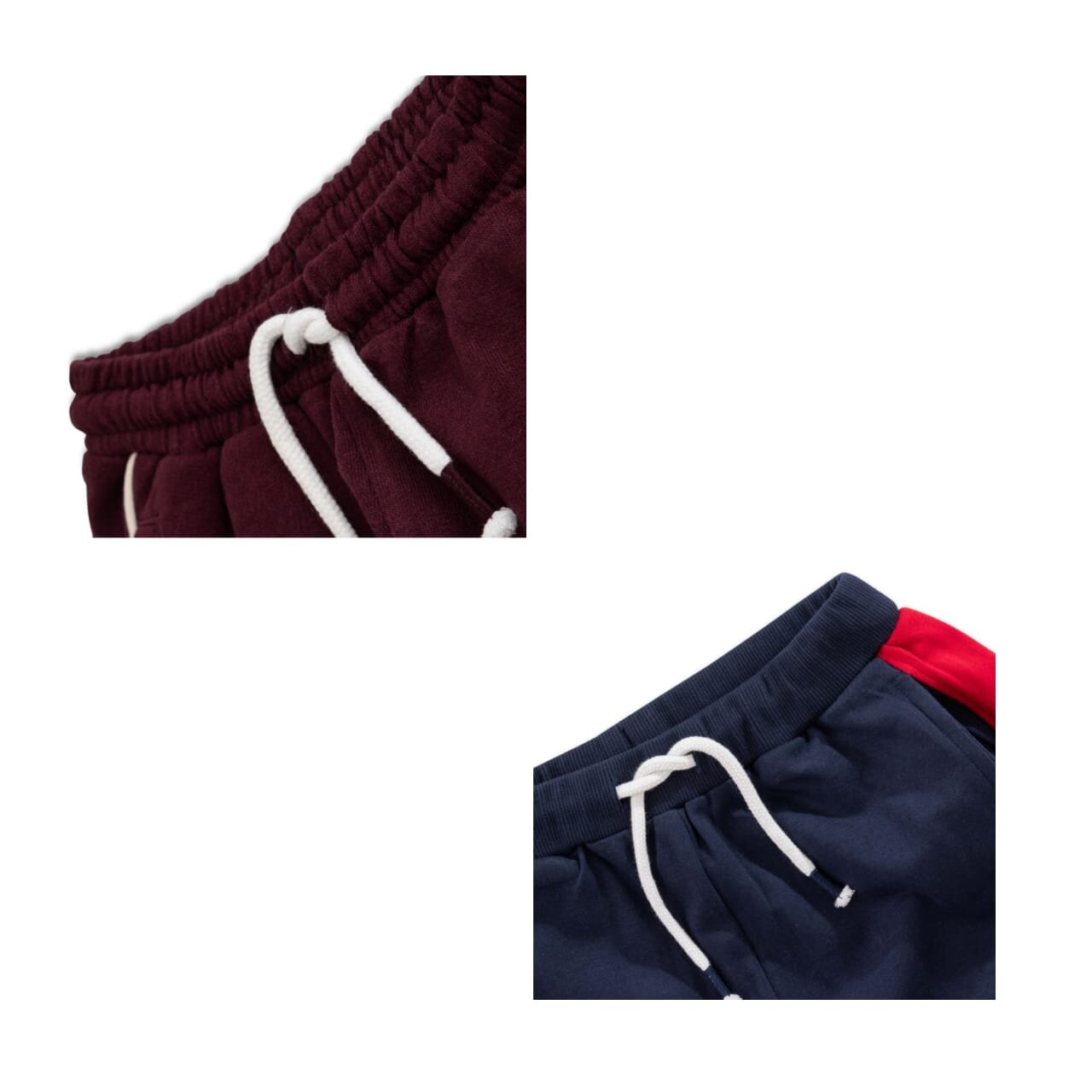 "Boys' Track Pants – Pack of 2 (Maroon & Navy) – Contrast Side Stripes & Drawstring Waist"