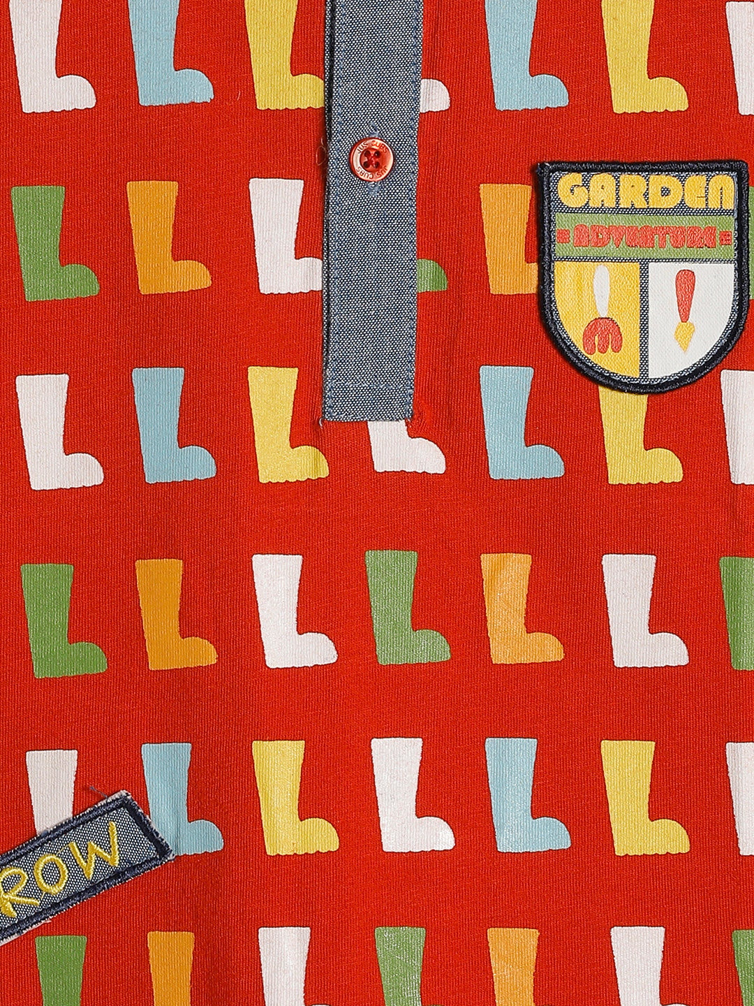 Baby Boys' Printed Polo T-Shirt – Colorful Garden Adventure Design