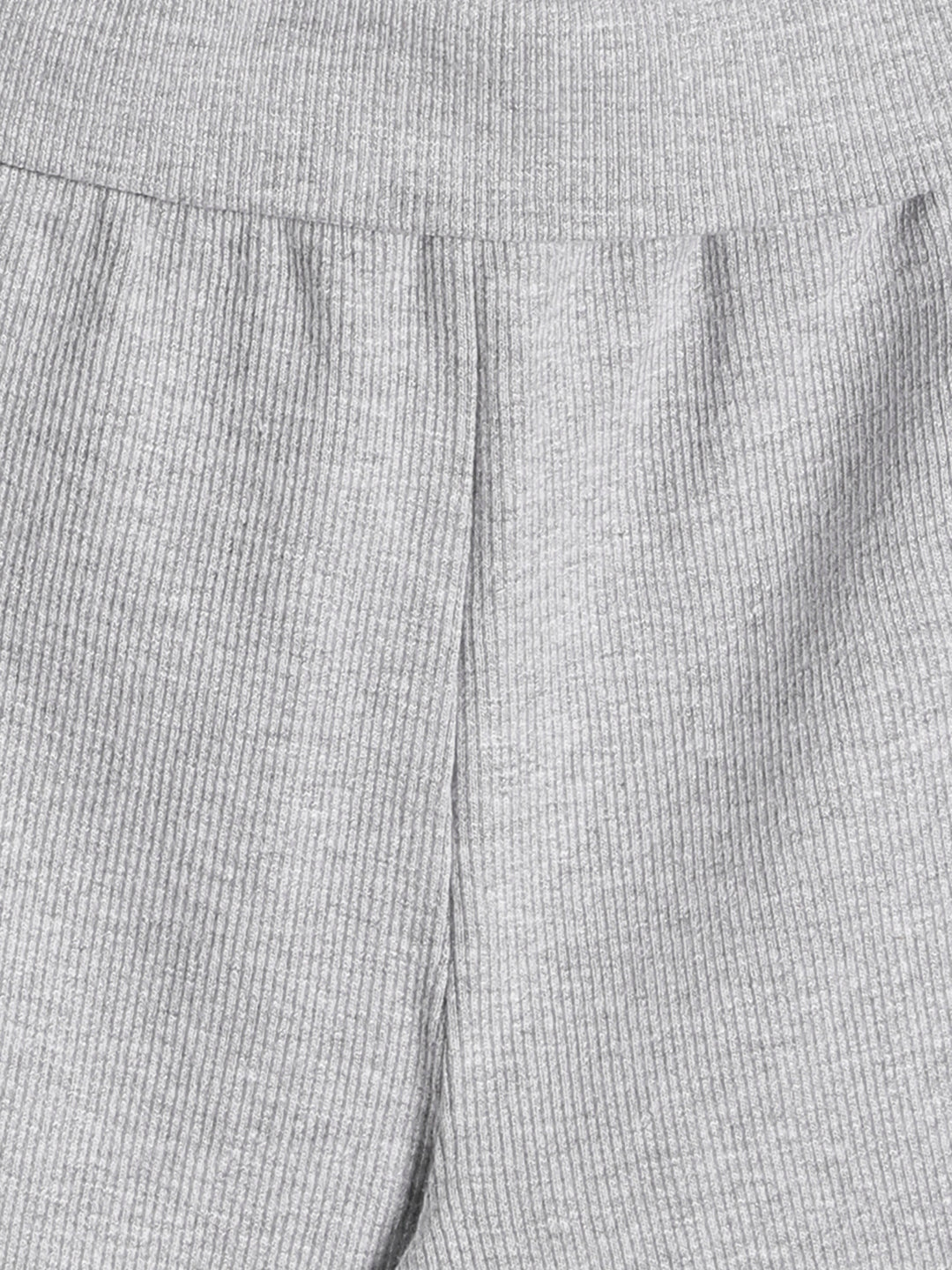 Baby Girls' Grey Cotton Jogger with Lace Trim – Comfortable Everyday Wear