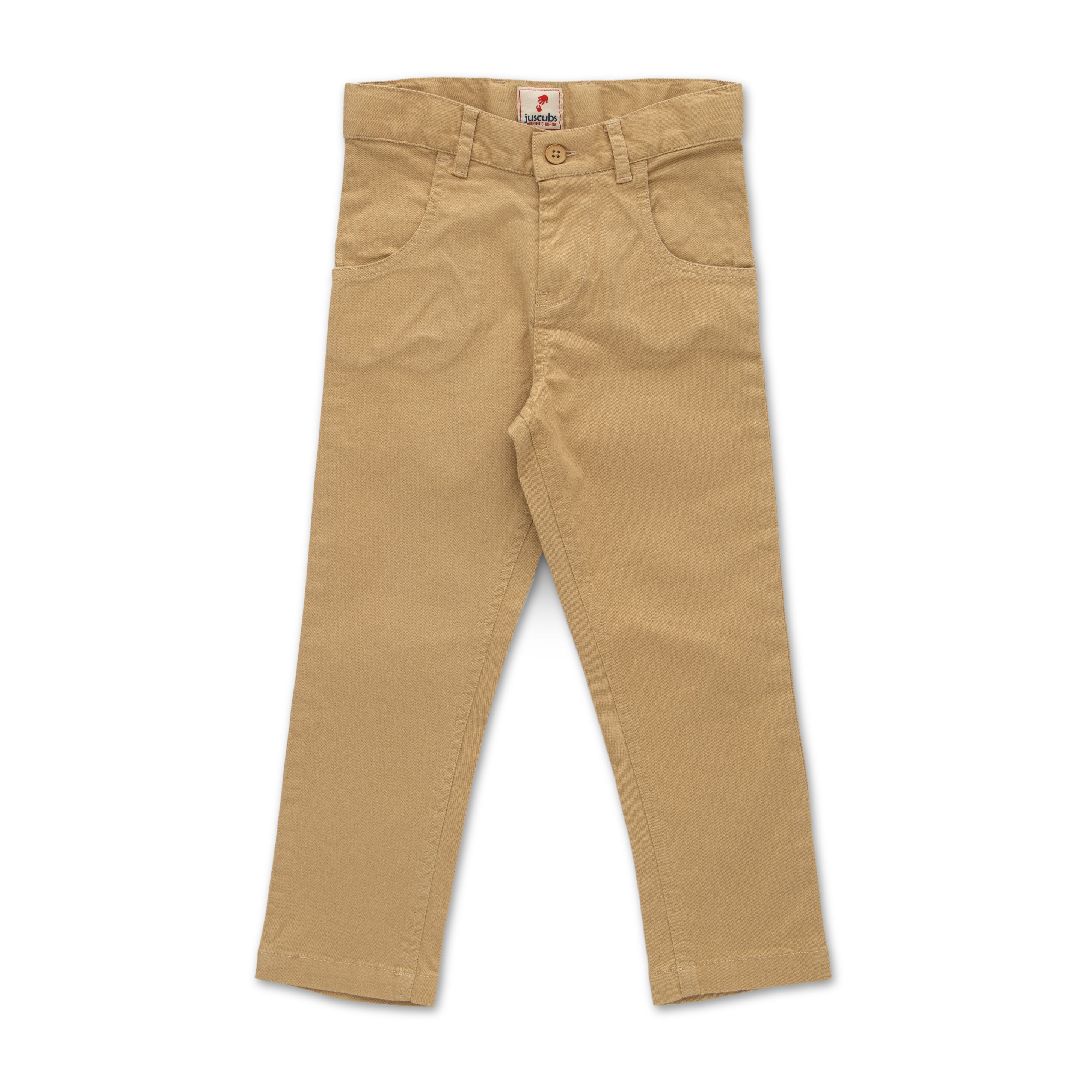 Boys' Classic Beige Cotton Chino Pants