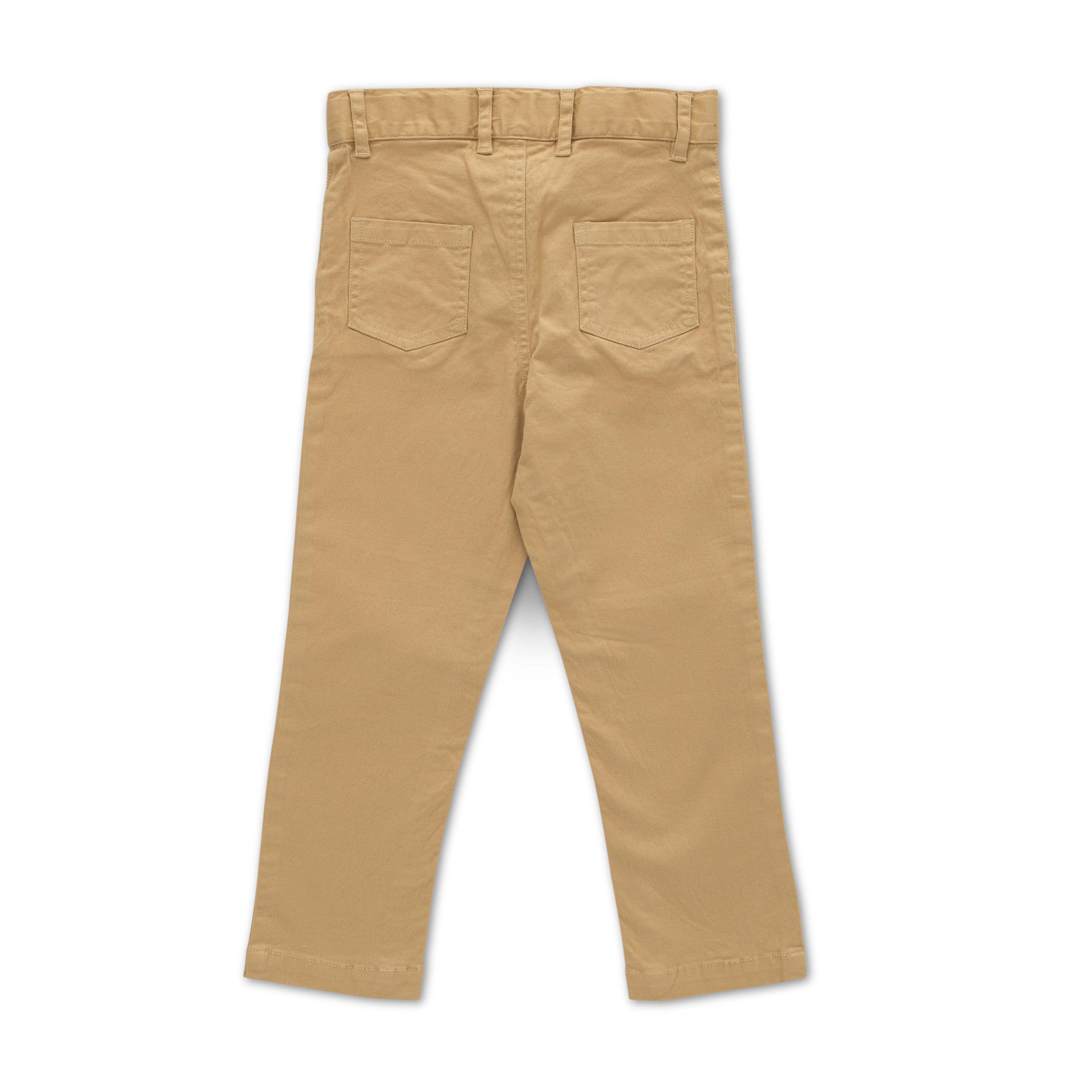 Boys' Classic Beige Cotton Chino Pants