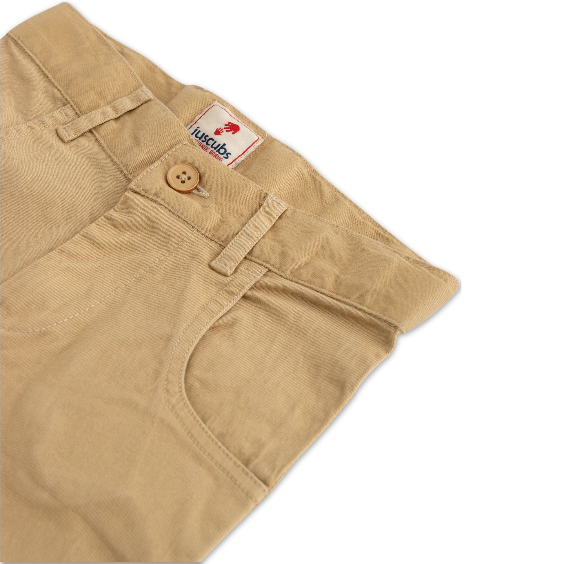 Boys' Classic Beige Cotton Chino Pants