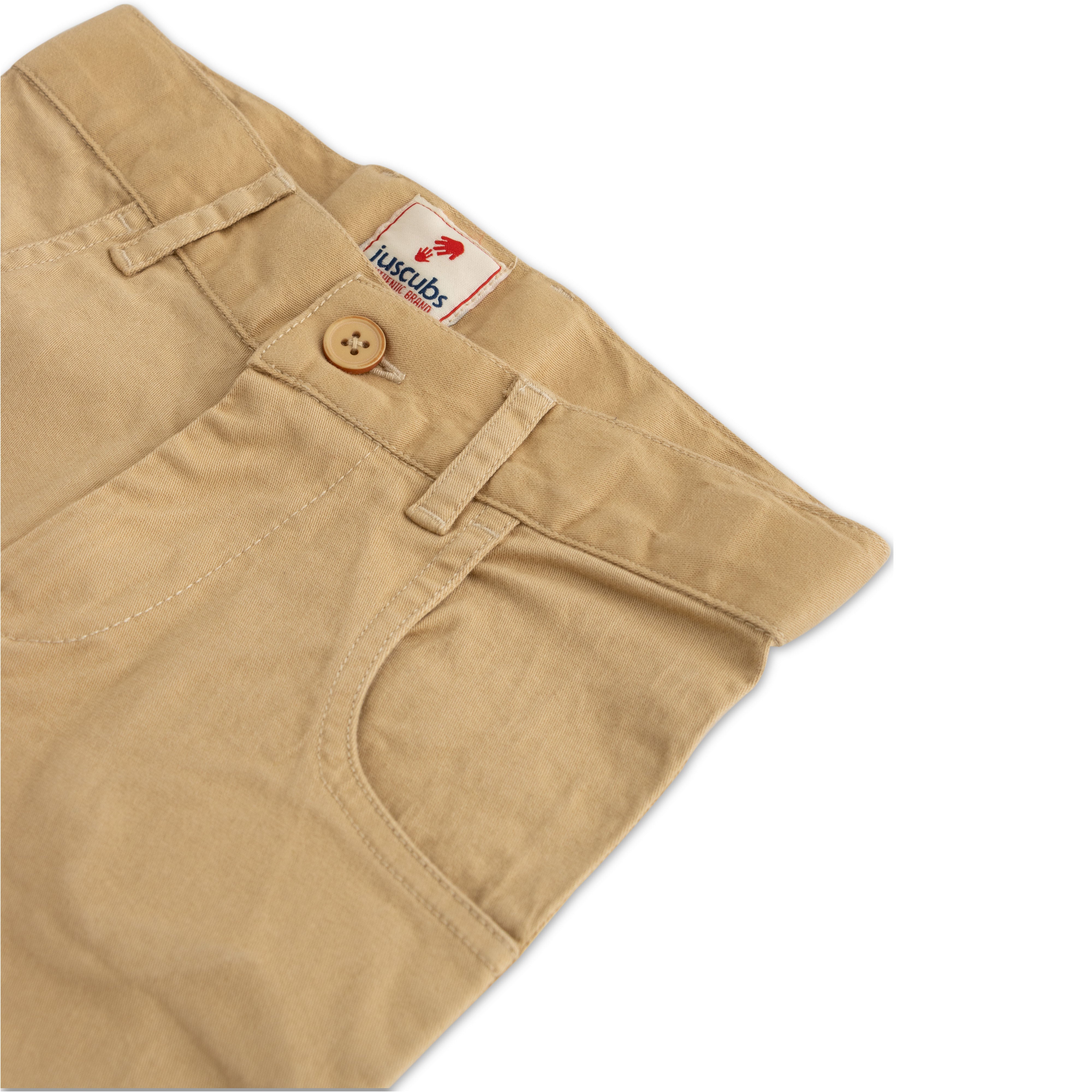 Boys' Classic Beige Cotton Chino Pants