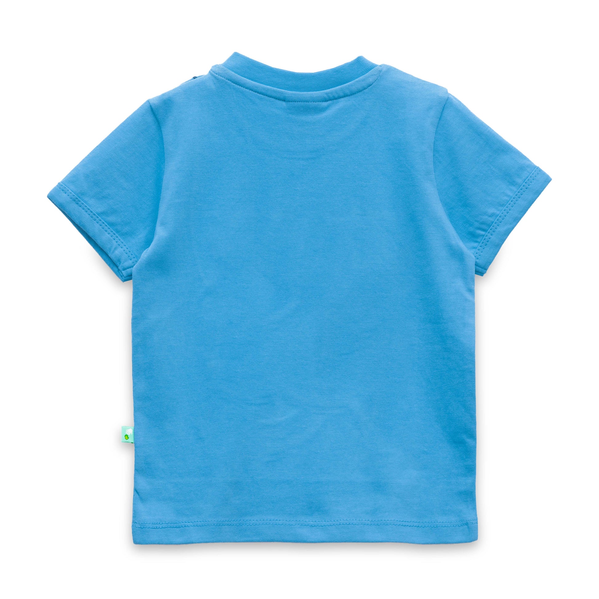 "Baby Boys Stylish Camera Graphic Blue T-shirt with Matching Yellow Shorts"