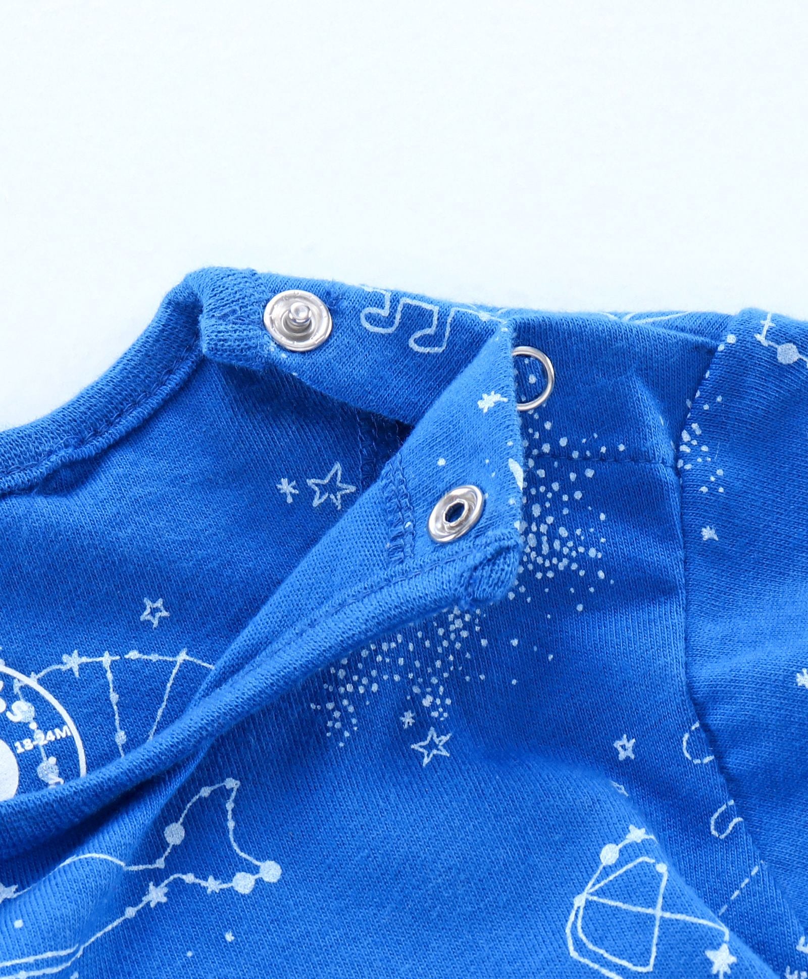 Full Sleeve Constellation Print Tee - Blue