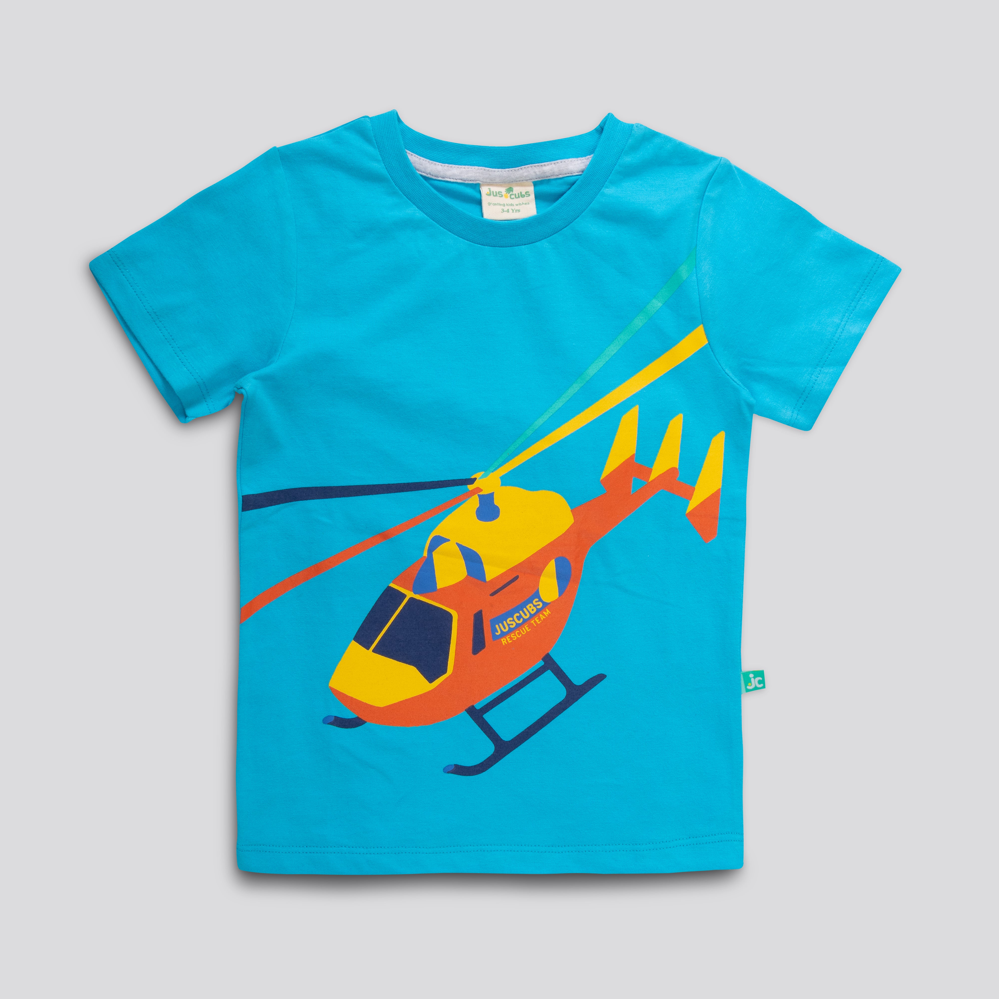 Boys Helicopter Printed T-Shirt
