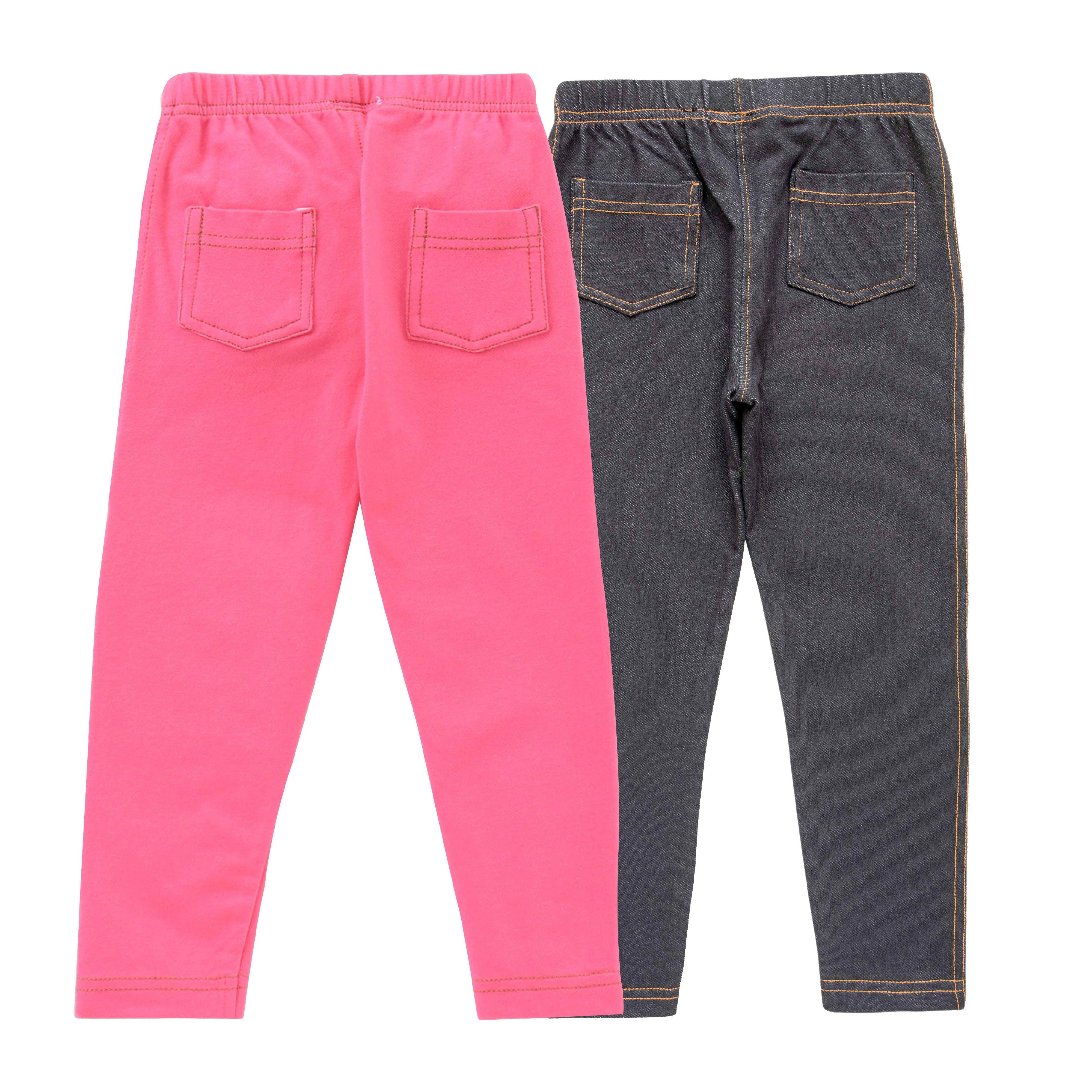 Young Girls Solid Multicolor Pack of 2 Jegging - Juscubs