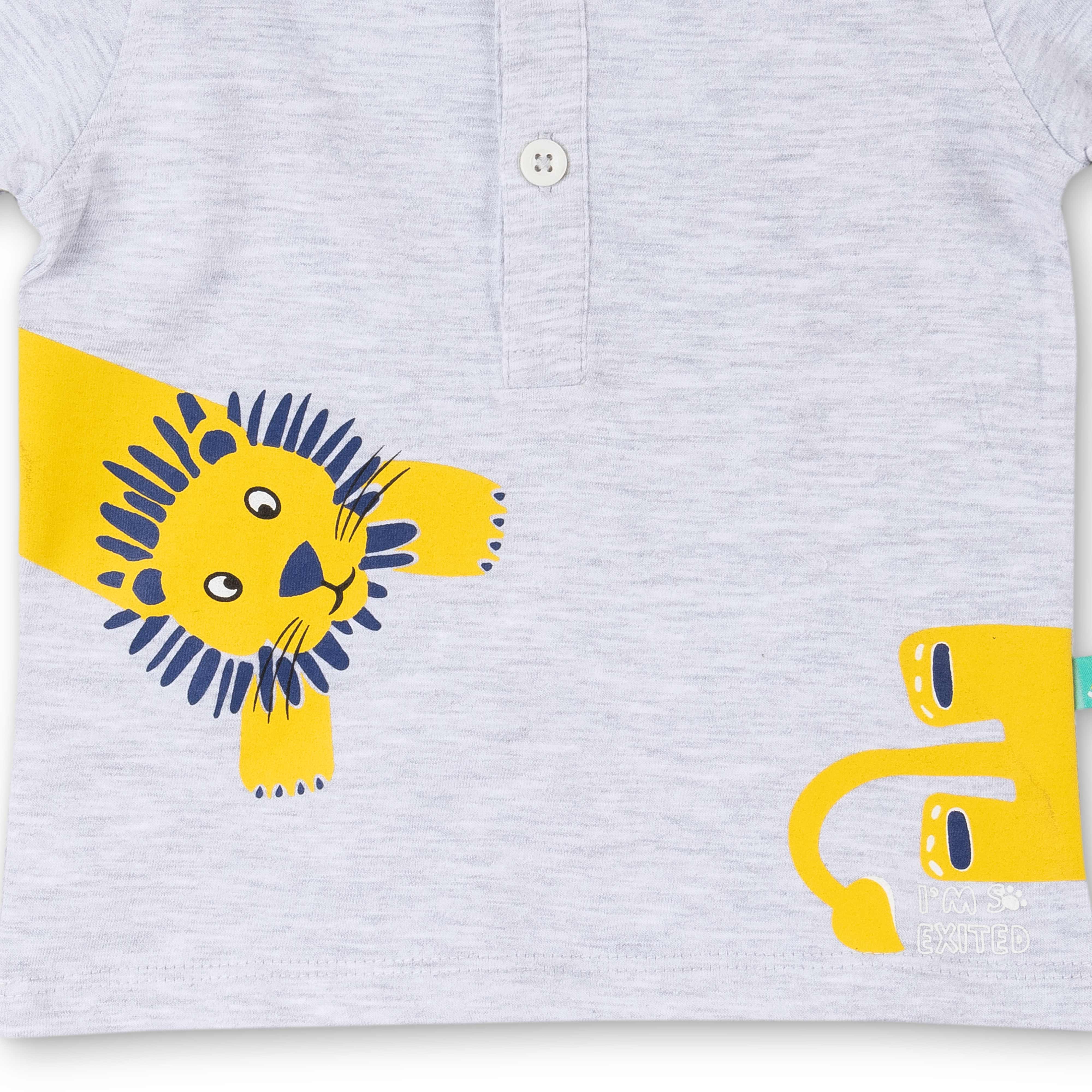 Boys Lion Printed T-Shirt