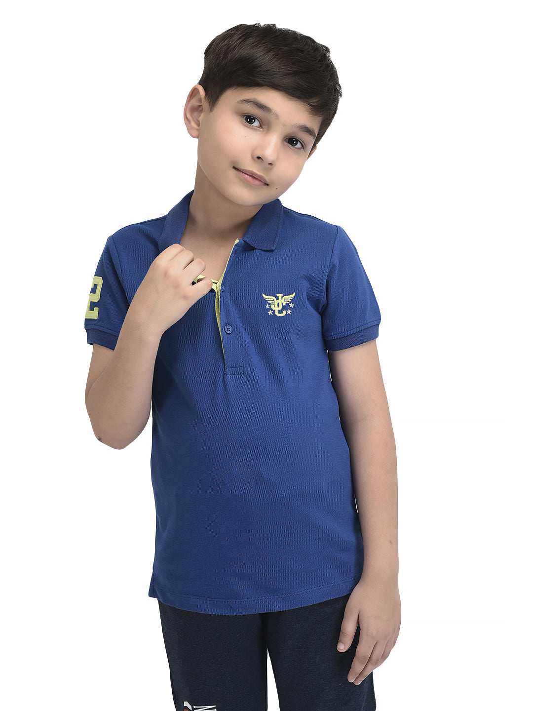 Boys Half Sleeve Solid Polo T-Shirt Pack of 2