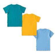 "Boys Cotton Printed T-Shirt Combo Pack of 3 – Surf Rider & Race Car Design"