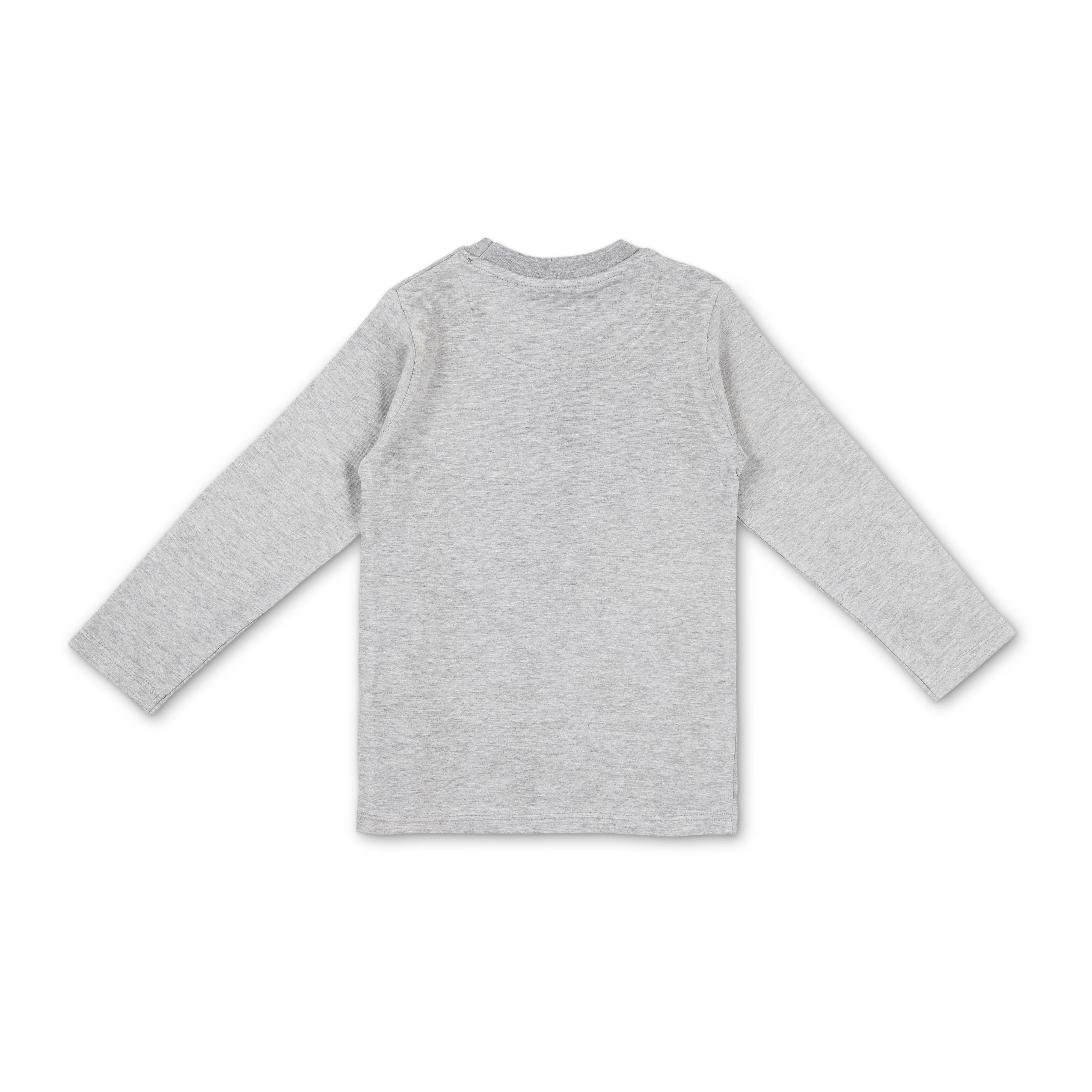 Boys' Grey Long Sleeve T-Shirt - "Adventure Begins" Vintage Truck Graphic