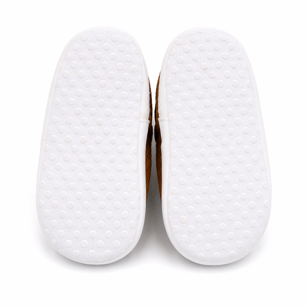 Baby Boys & Girls Corduroy Slip-On Crib Shoes | Soft Sole First Walker Shoes | Brown