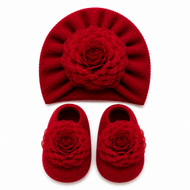 JusCubs Baby Girls Cap & Booties Gift Set