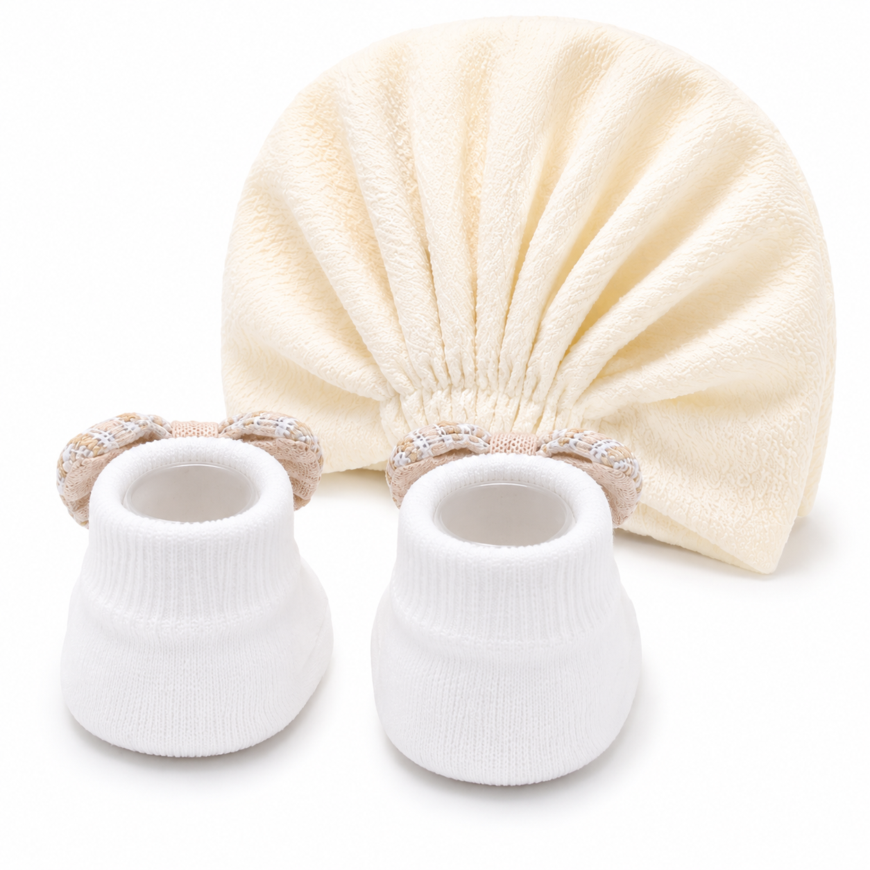 JusCubs Baby Girls Cap & Booties Gift Set