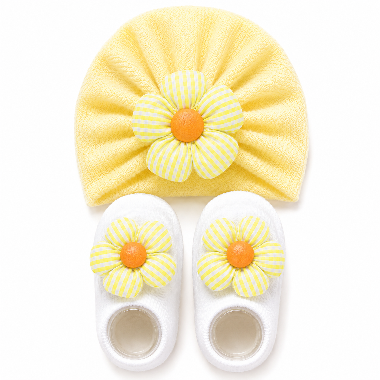 JusCubs Baby Girls Cap & Booties Gift Set