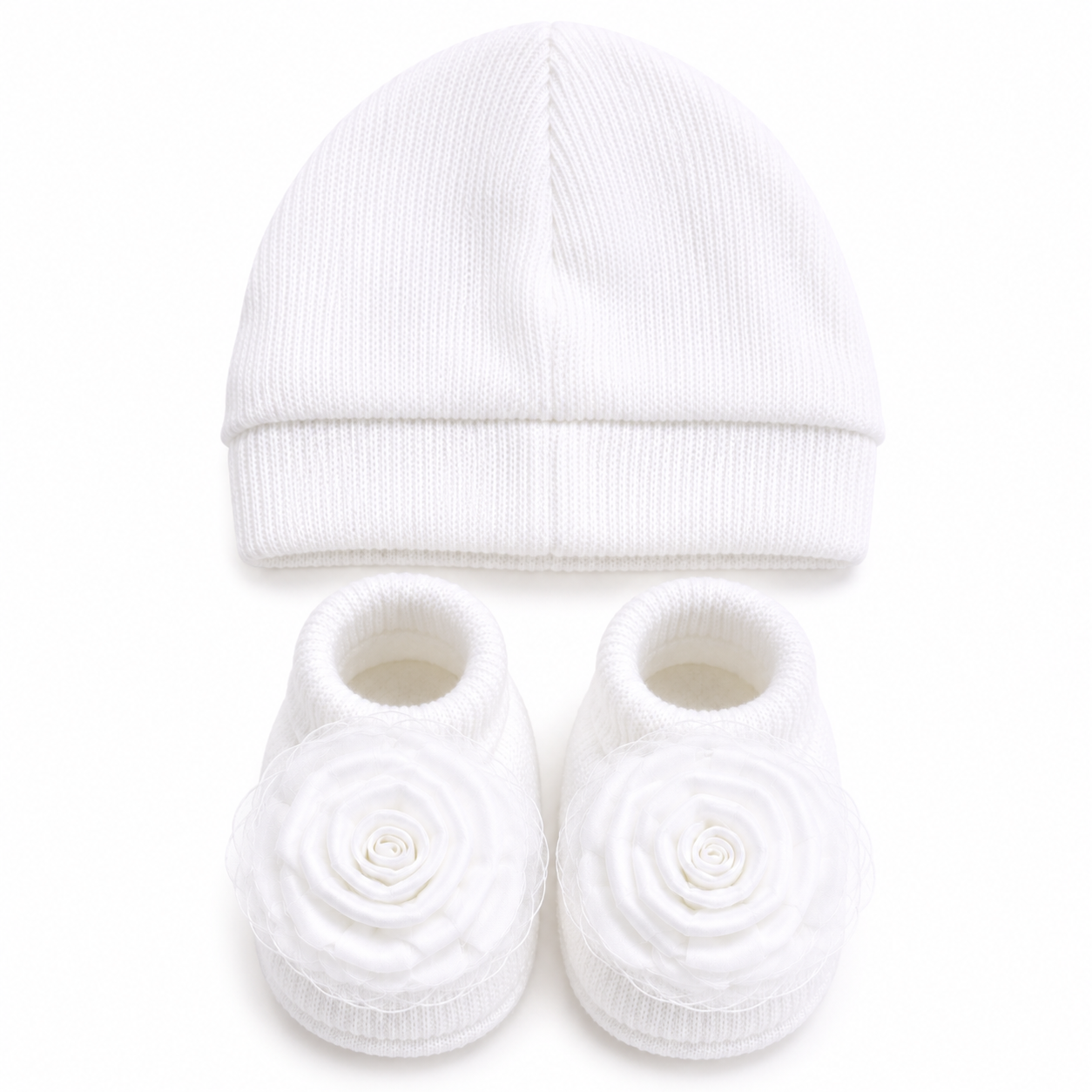 JusCubs Baby Girls Cap & Booties Gift Set