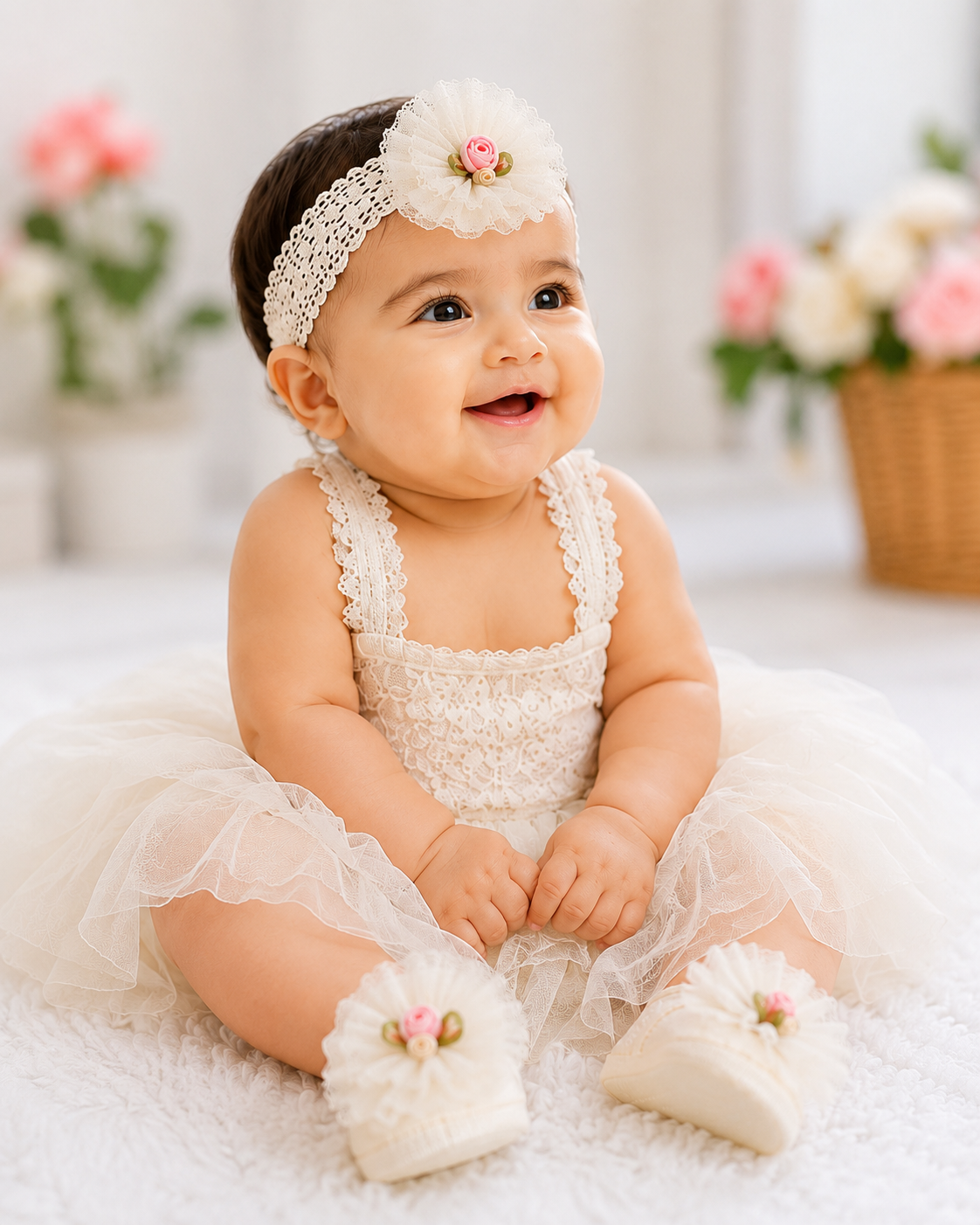 JusCubs Baby Booties and Headband Set