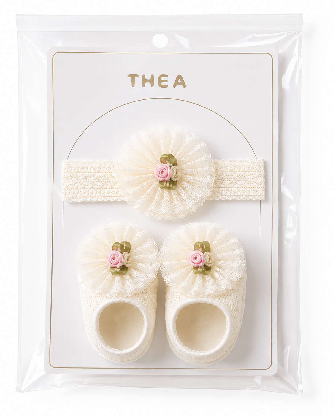 JusCubs Baby Booties and Headband Set