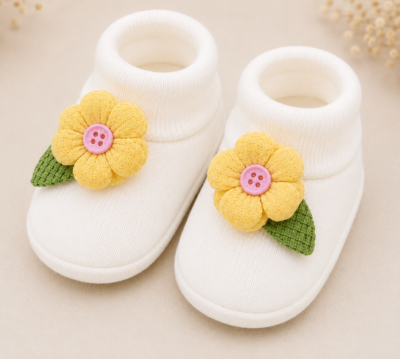 JusCubs Baby Booties and Headband Set.