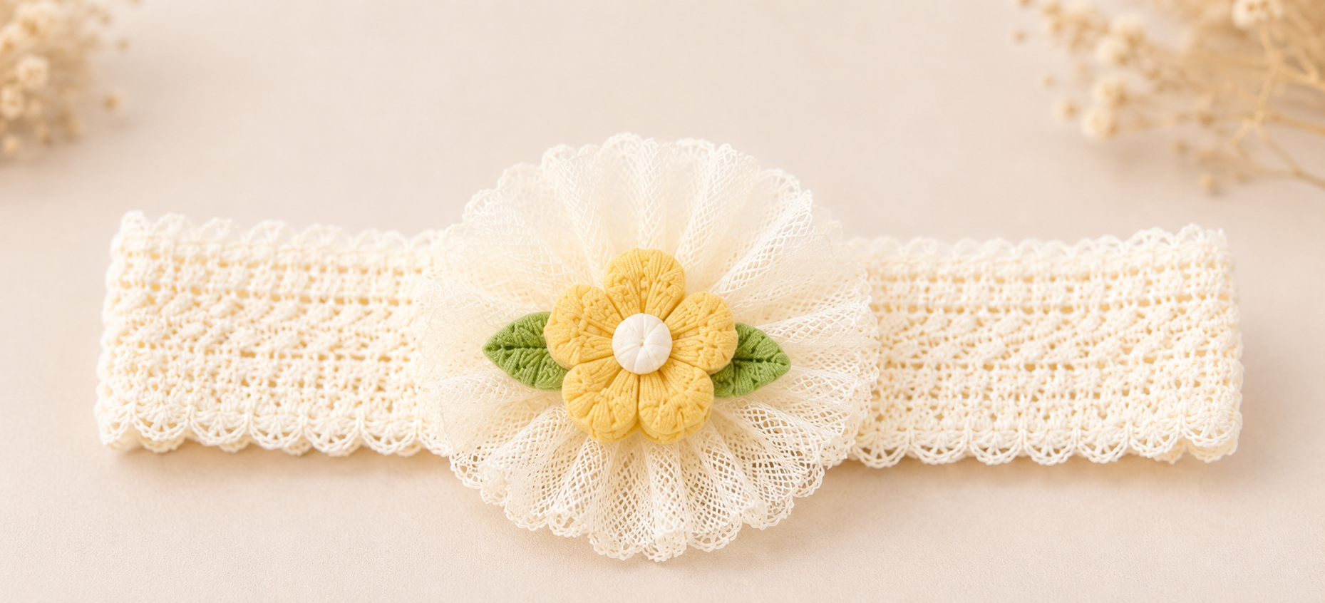 JusCubs Baby Booties and Headband Set.