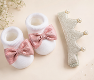 JusCubs Baby Booties and Headband Set