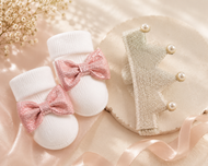 JusCubs Baby Booties and Headband Set