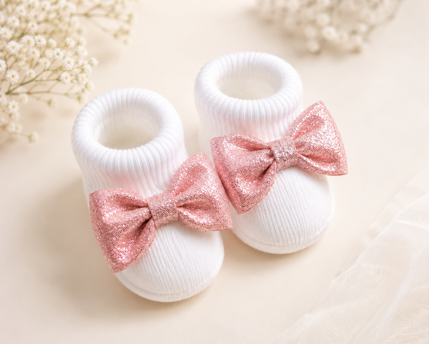 JusCubs Baby Booties and Headband Set