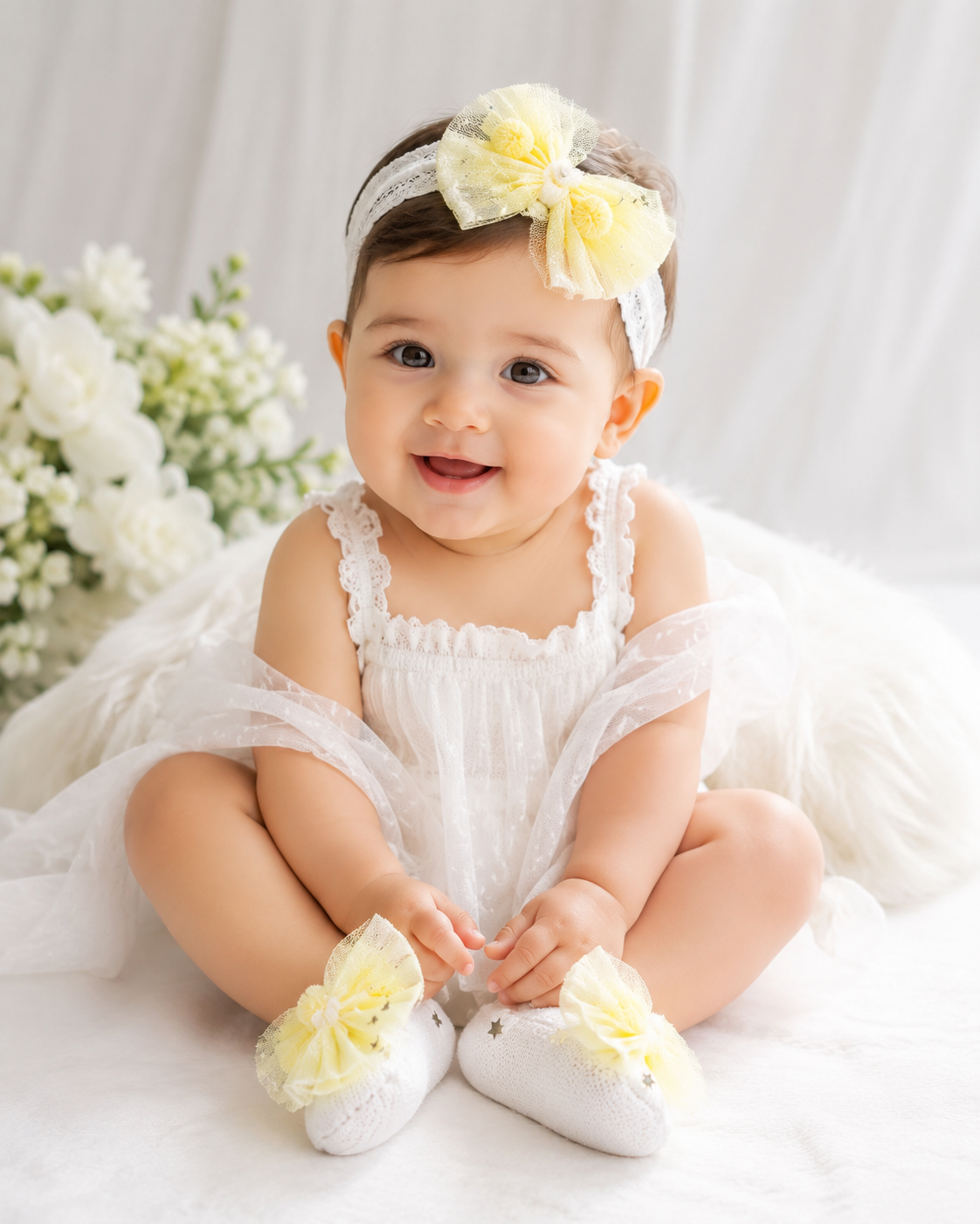 JusCubs Baby Booties and Headband Set