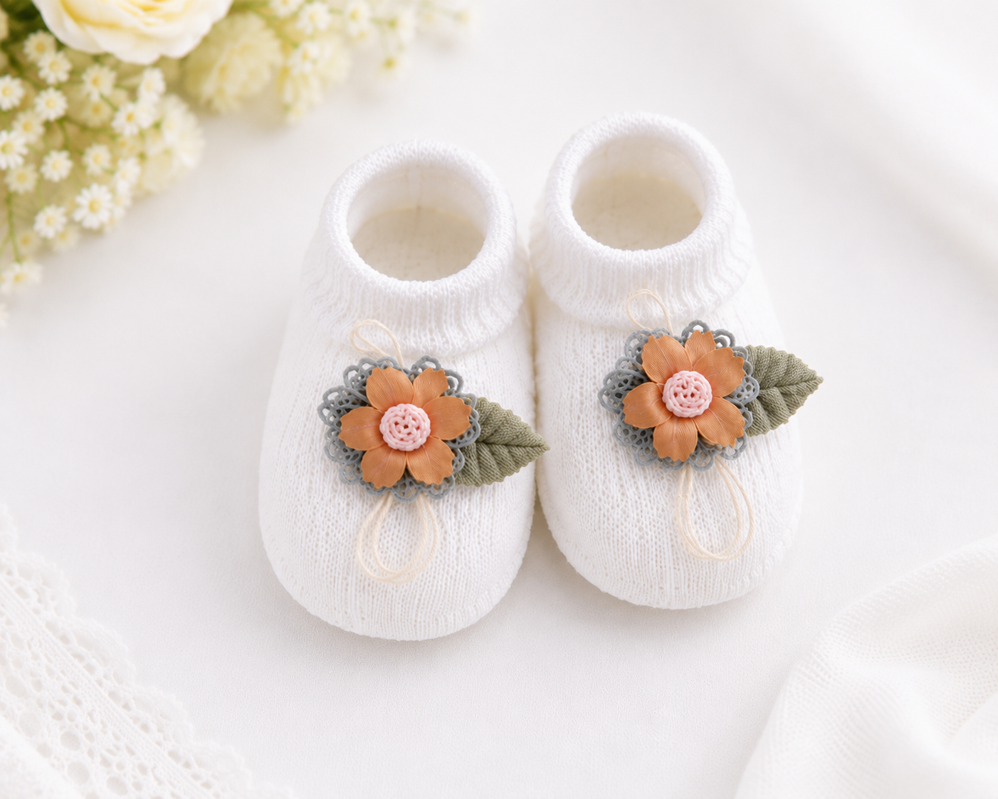 JusCubs Baby Booties and Headband Set