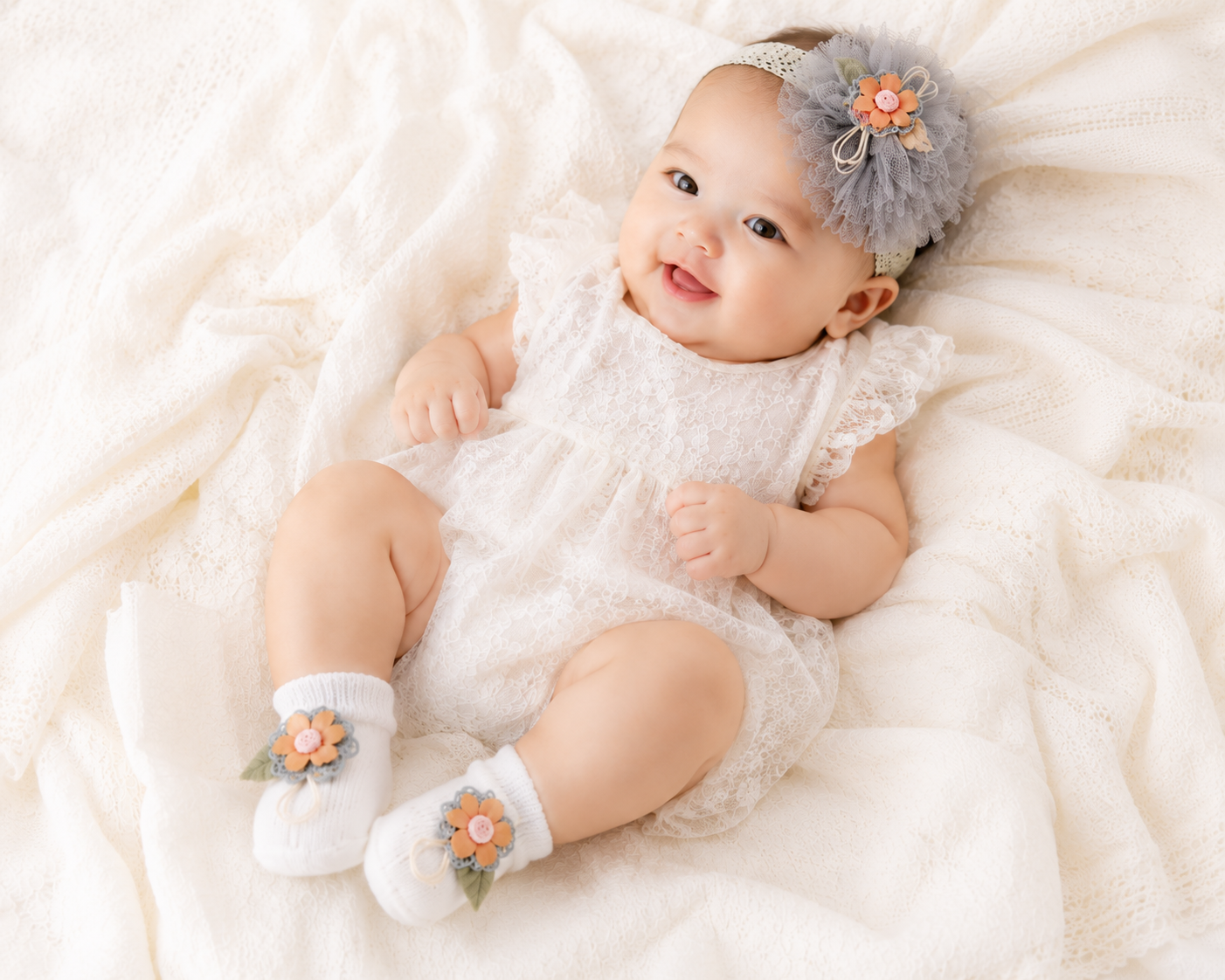 JusCubs Baby Booties and Headband Set