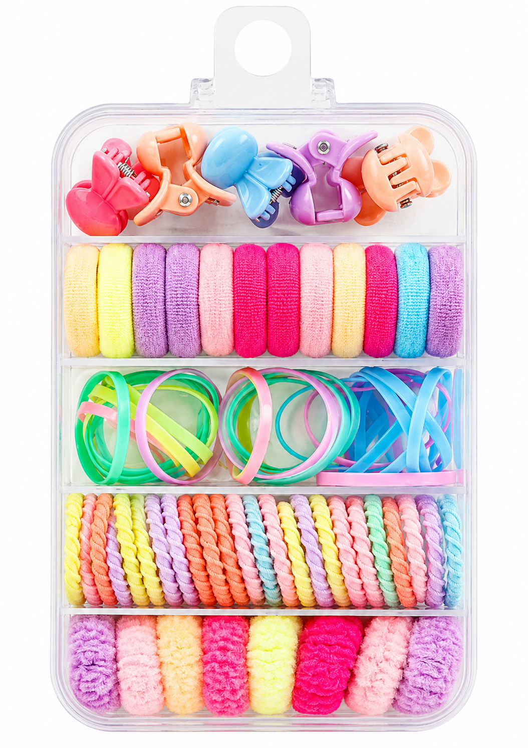 Girls Hair Accessories Organizer Box – Assorted Pack of 5 Each