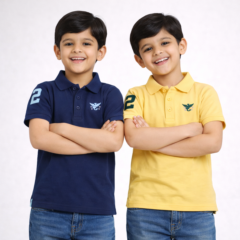 Baby Boys Solid Polo T Shirt Combo Pack