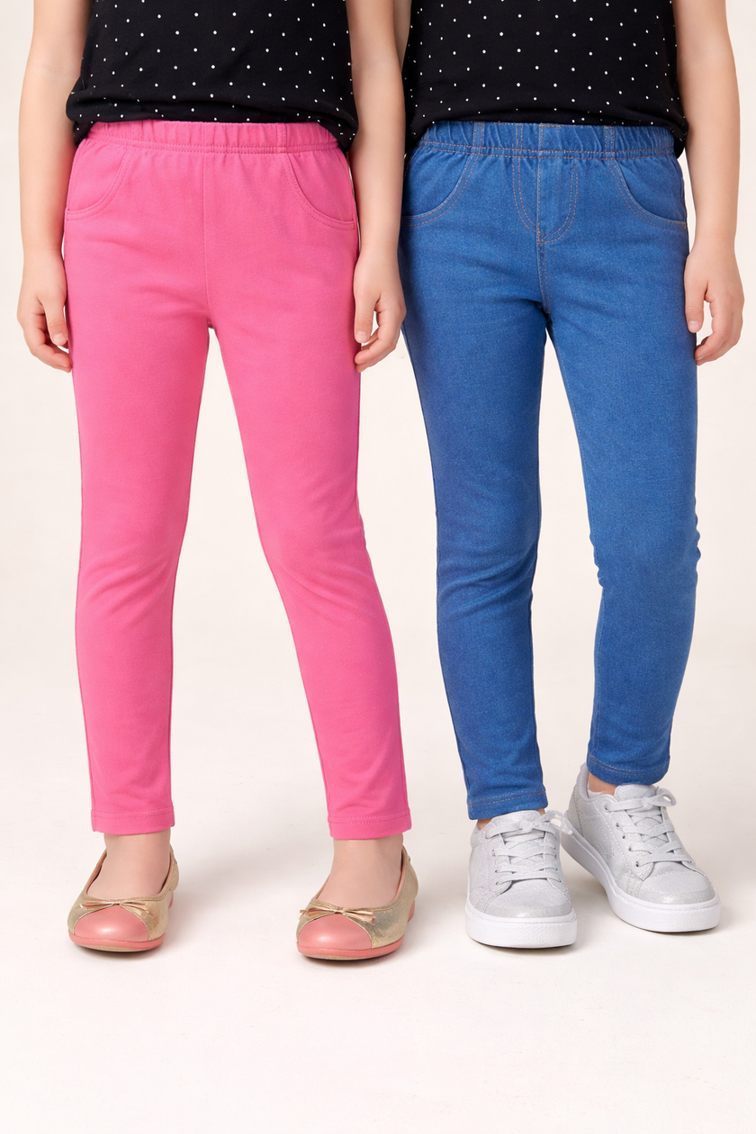 Girls Multicolor Pack of 2  Jegging