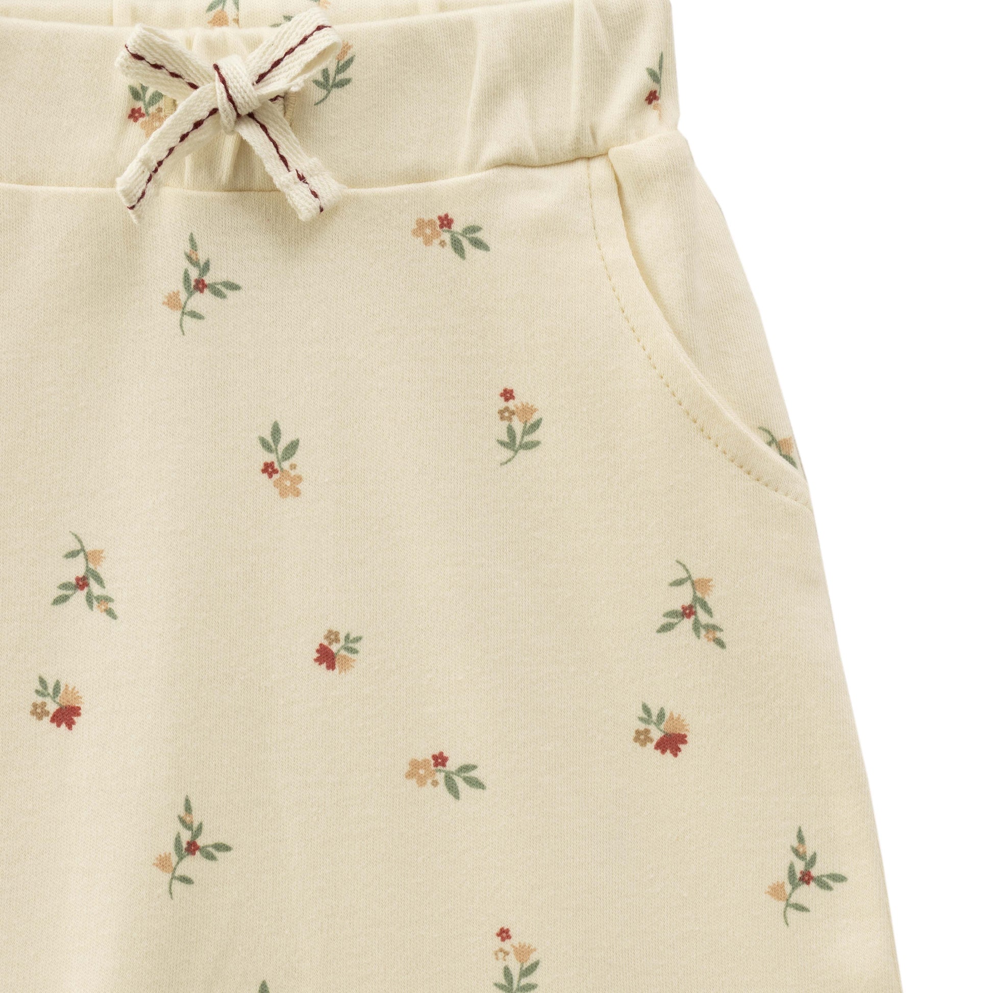 "Baby Girls' Cotton Jogger Pants - Pack of 2 (Floral Print & Solid Blue)"