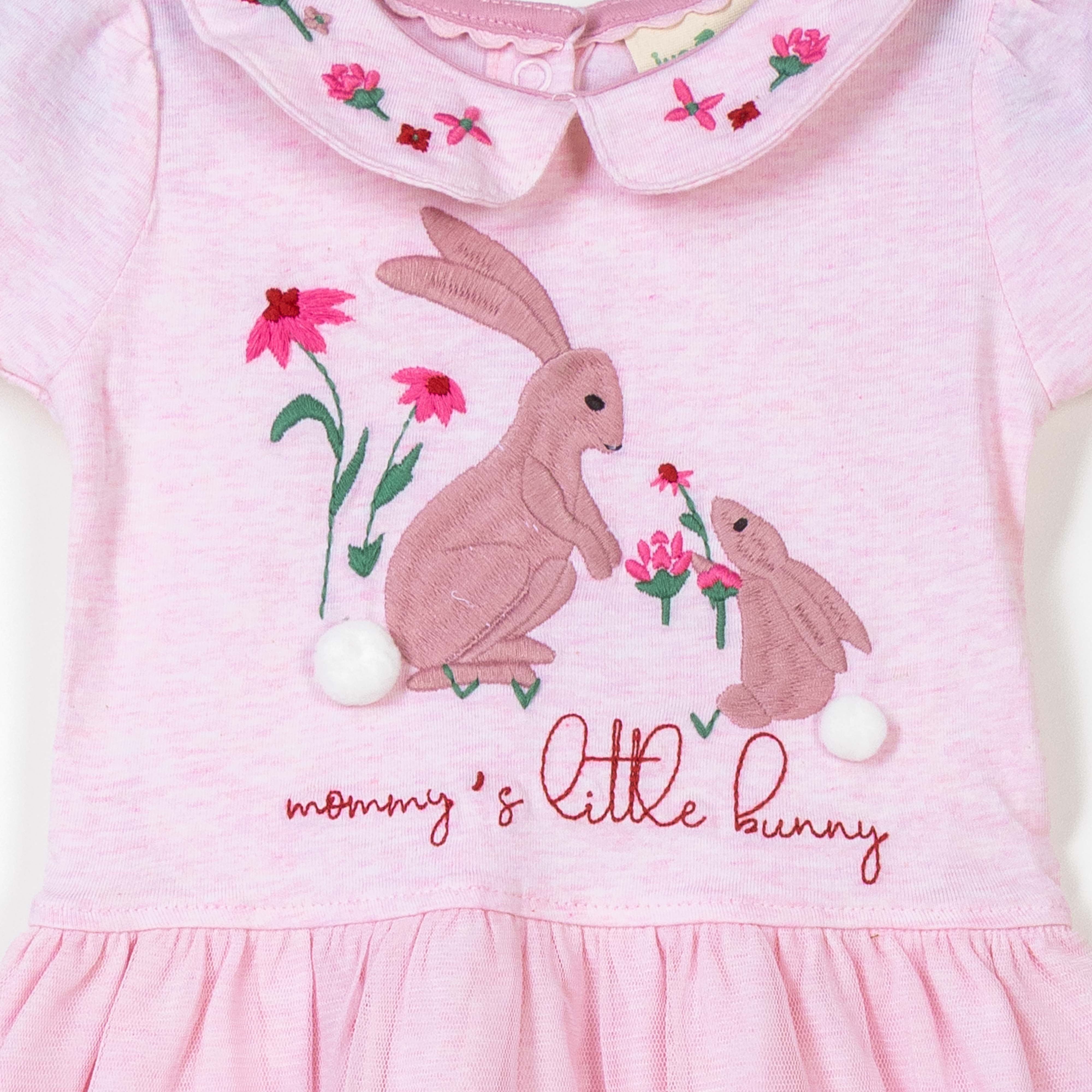 Girls Rabbit Embroidery Dress