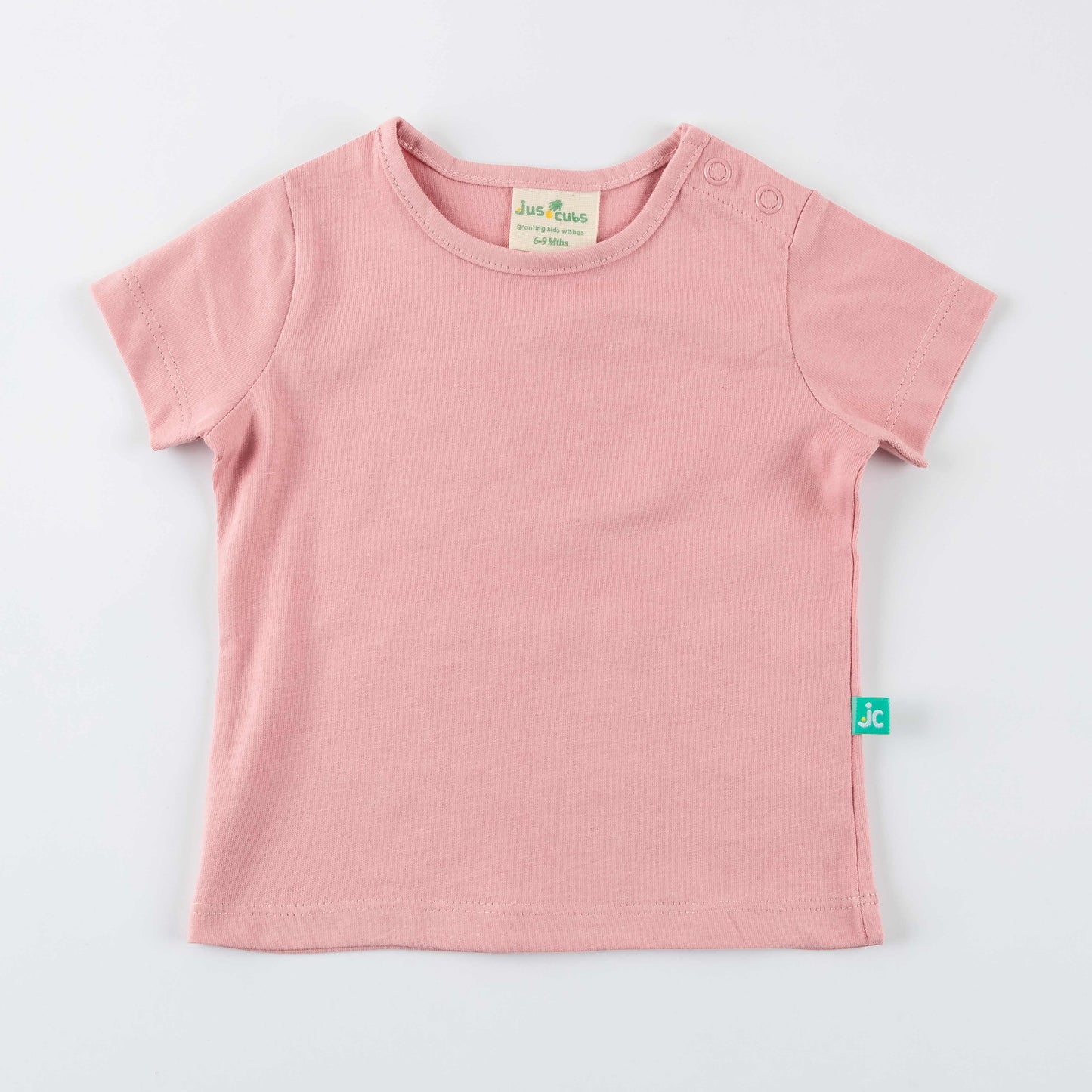 Baby Girls' Pink Ruffle Sleeve Top & Dungaree Set – "Cool to Be Kind" Print