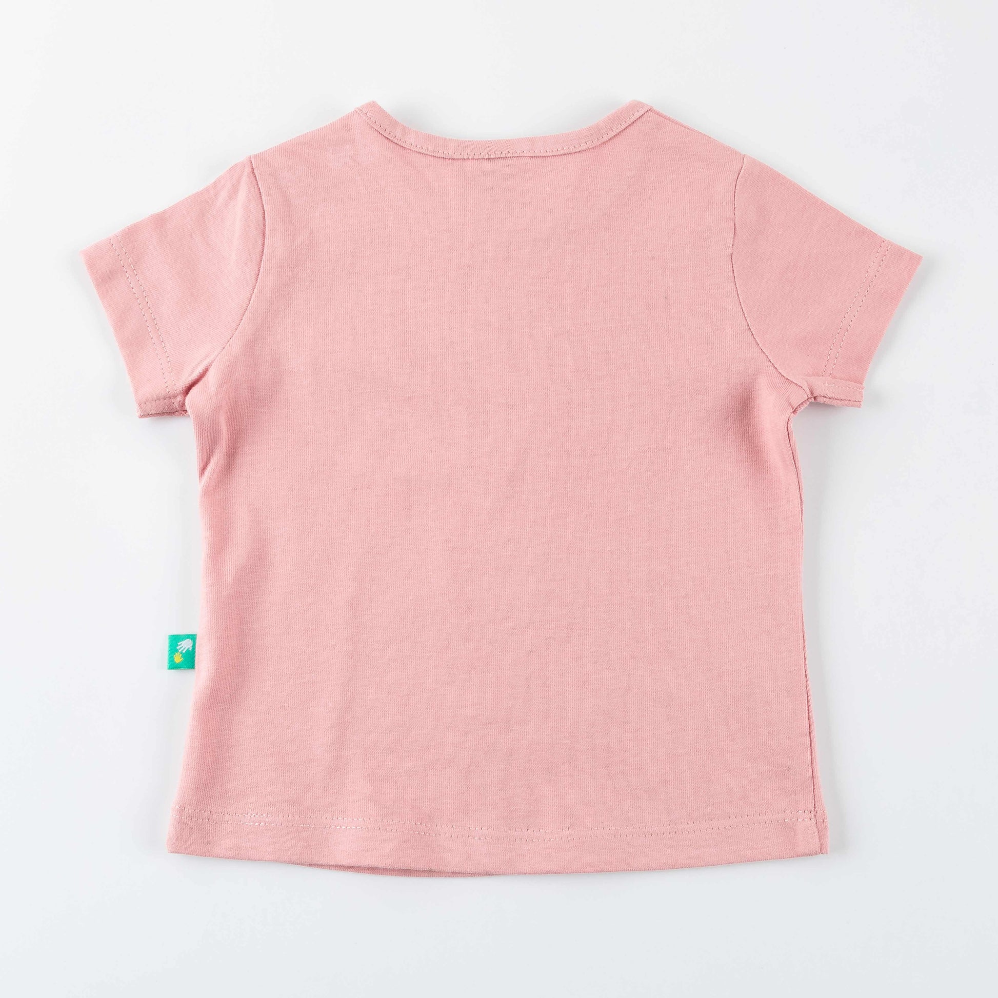 Baby Girls' Pink Ruffle Sleeve Top & Dungaree Set – "Cool to Be Kind" Print