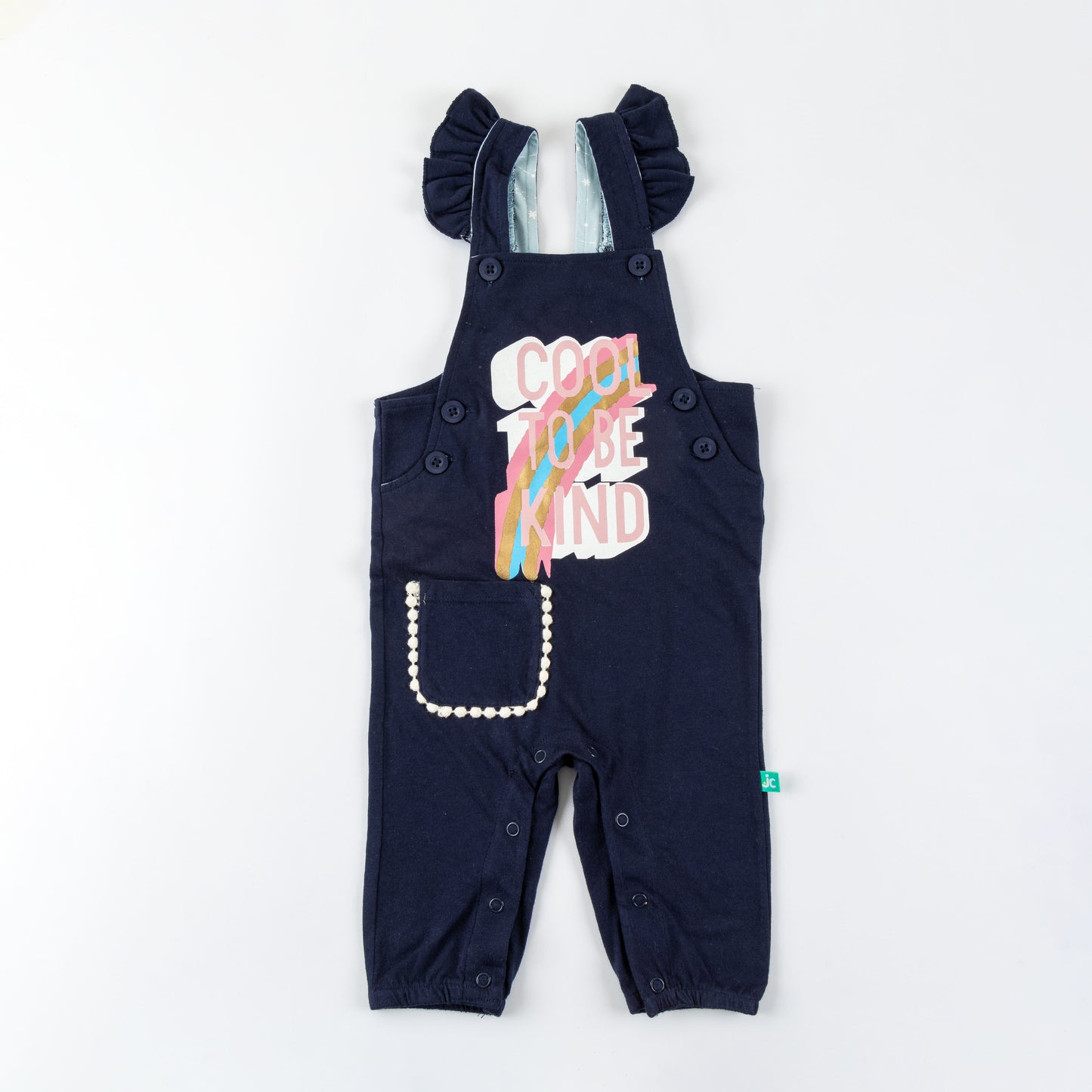 Girls Halfsleeve Printed Dungaree Sets