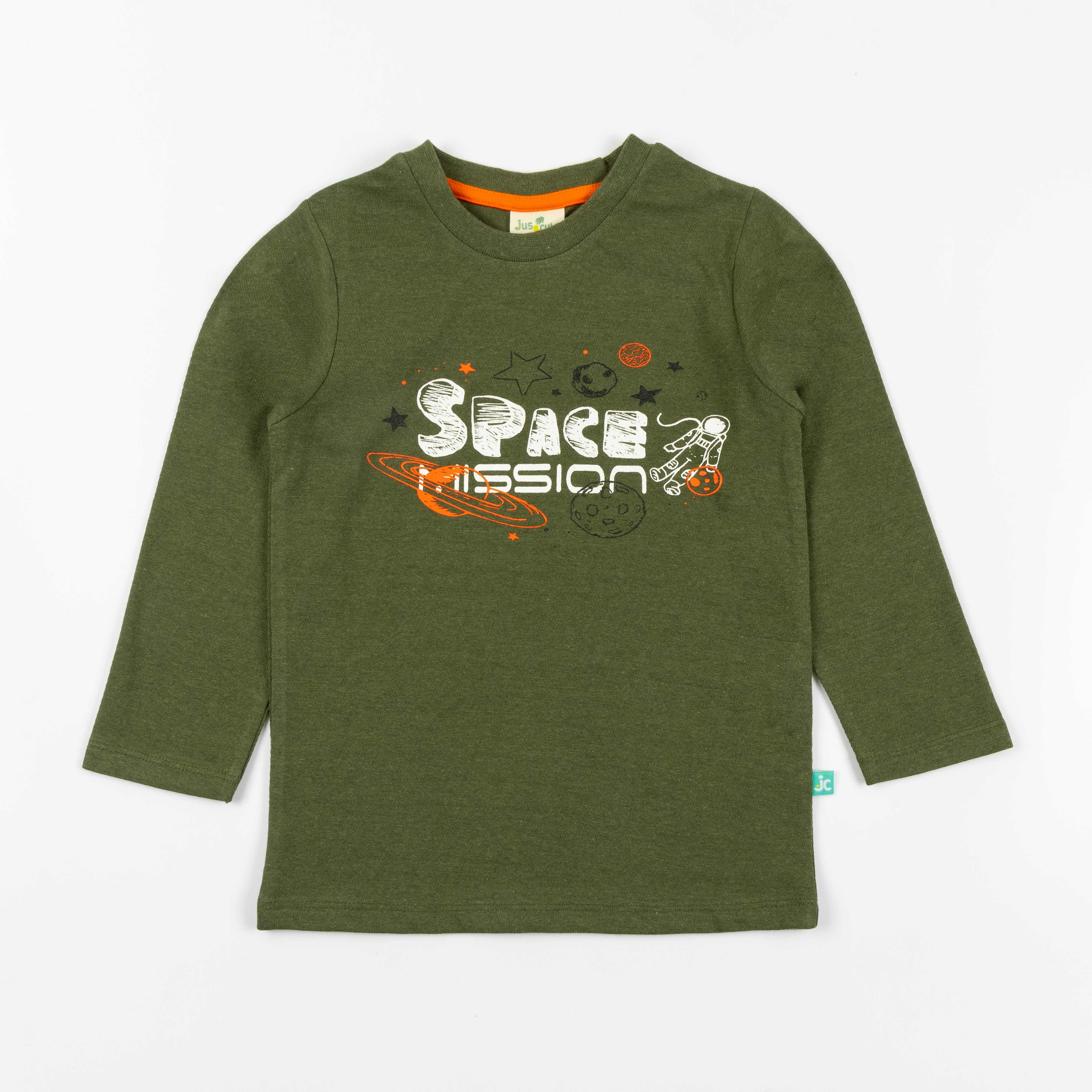 Boys Full Sleeve Space Printed T-Shirt
