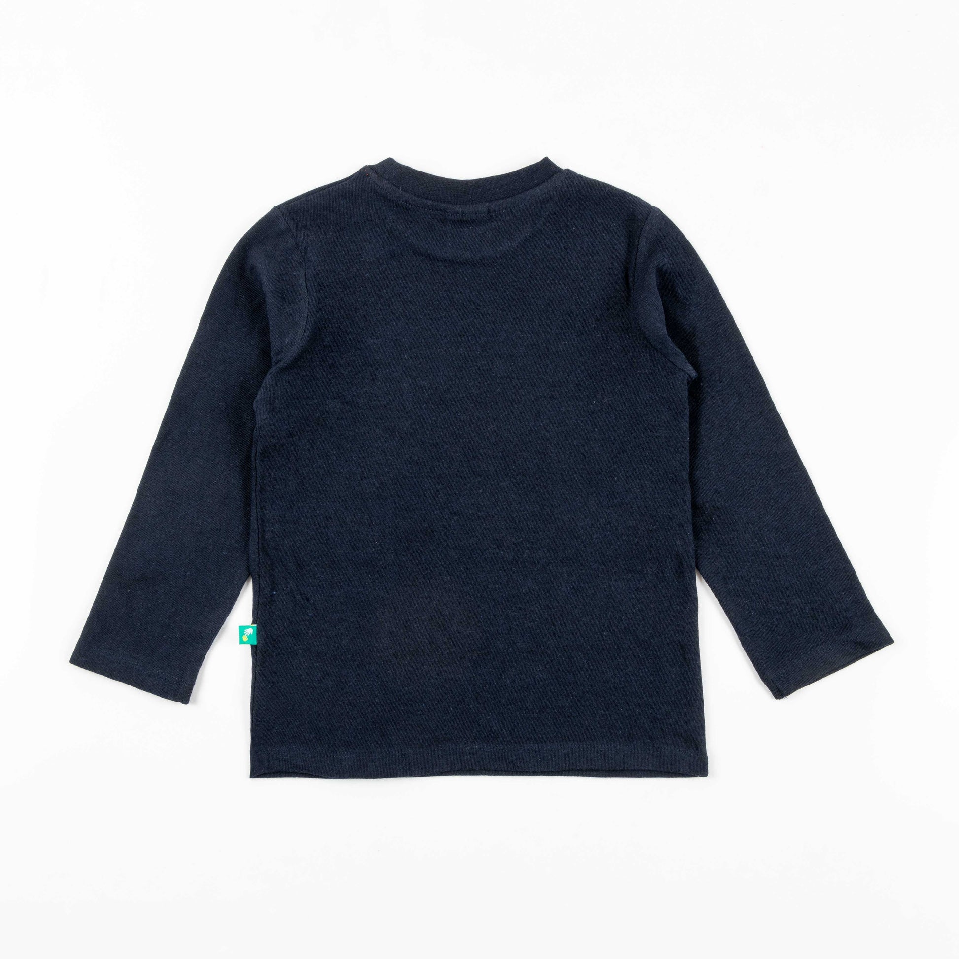 "Boys' Navy Blue Full Sleeve T-Shirt – 'Too Fast!' Race Car Print"
