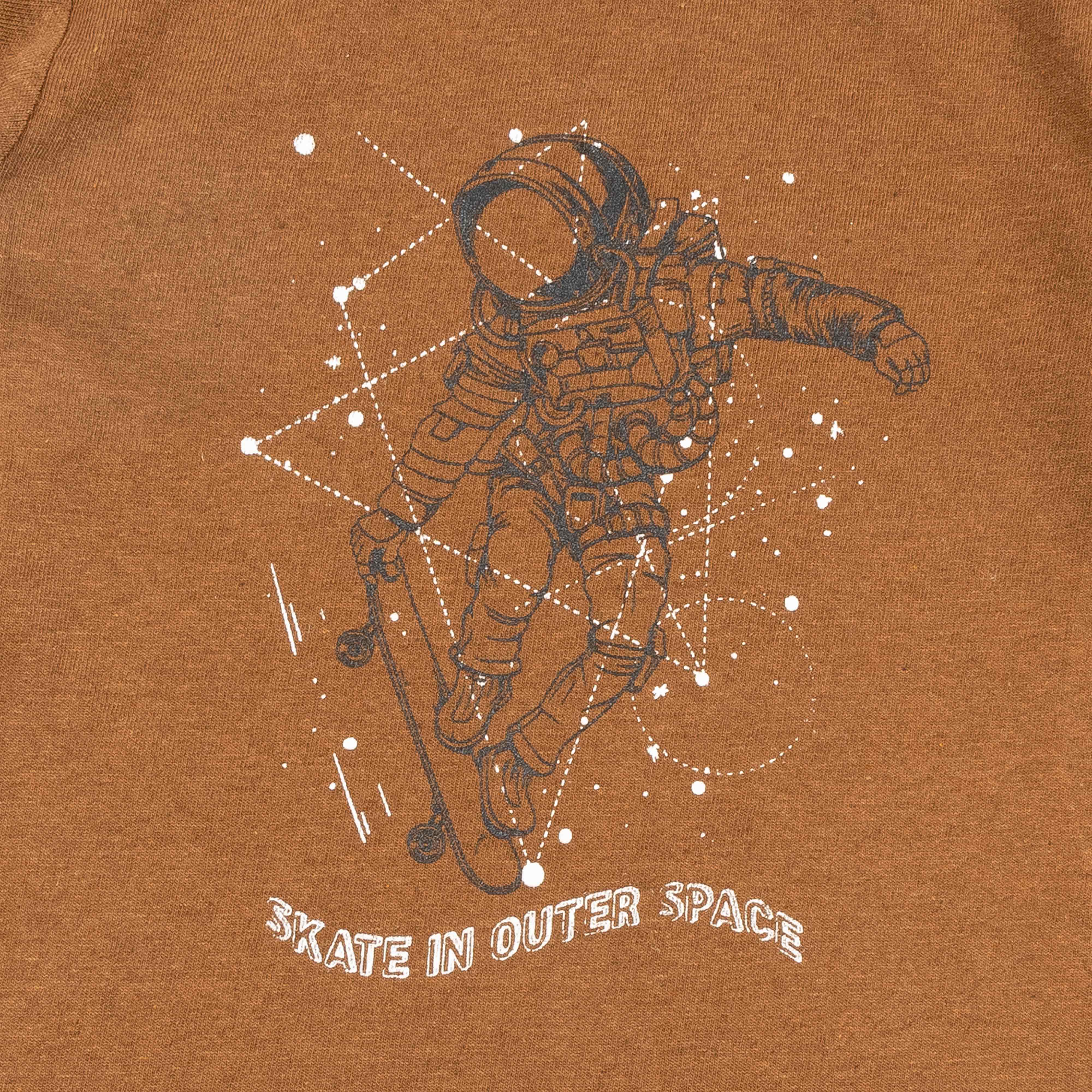 Boys Full Sleeve Space  Printed T-Shirt