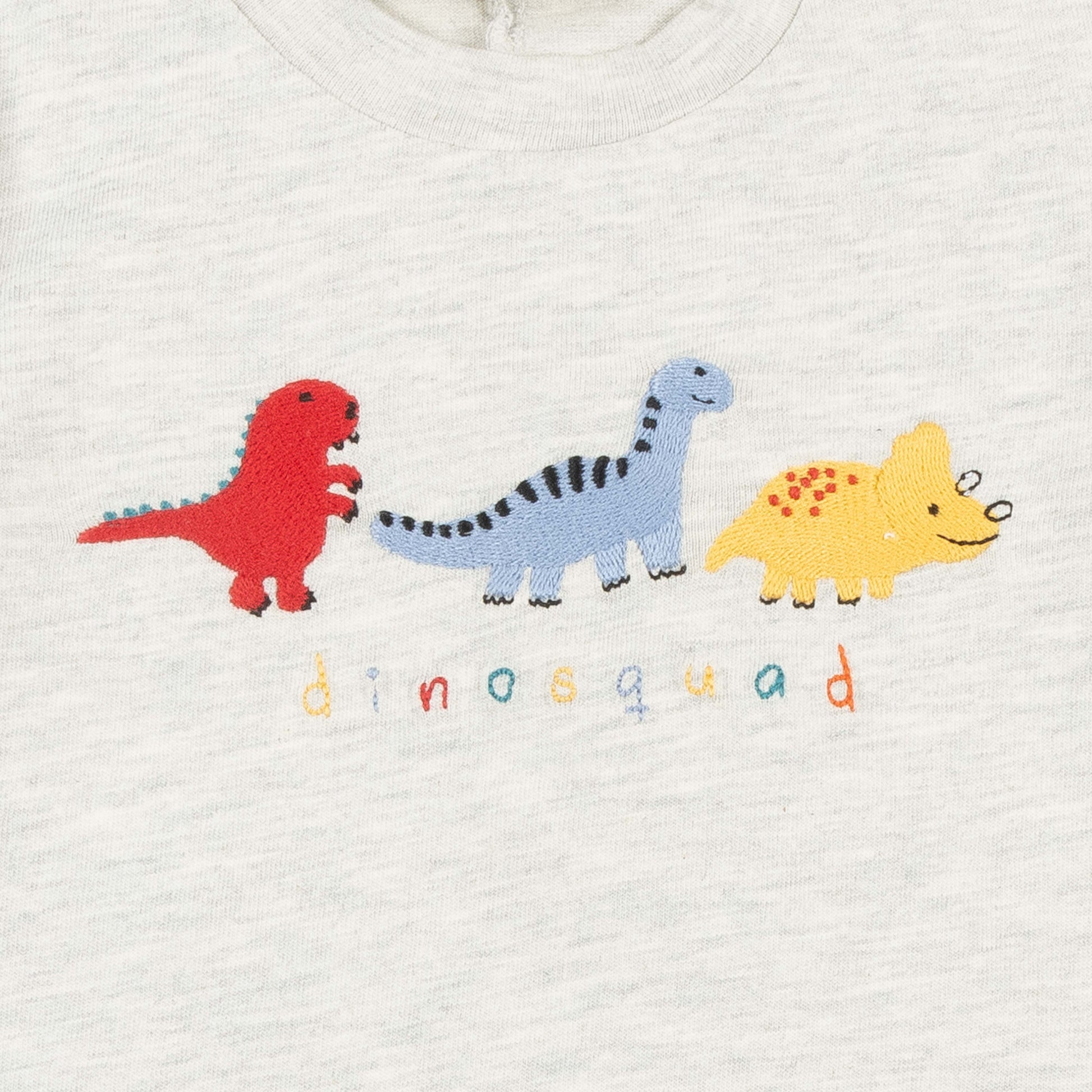 Boys "Dinosquad" Dinosaur Appliqué Full Sleeve T-Shirt with 3D Spikes