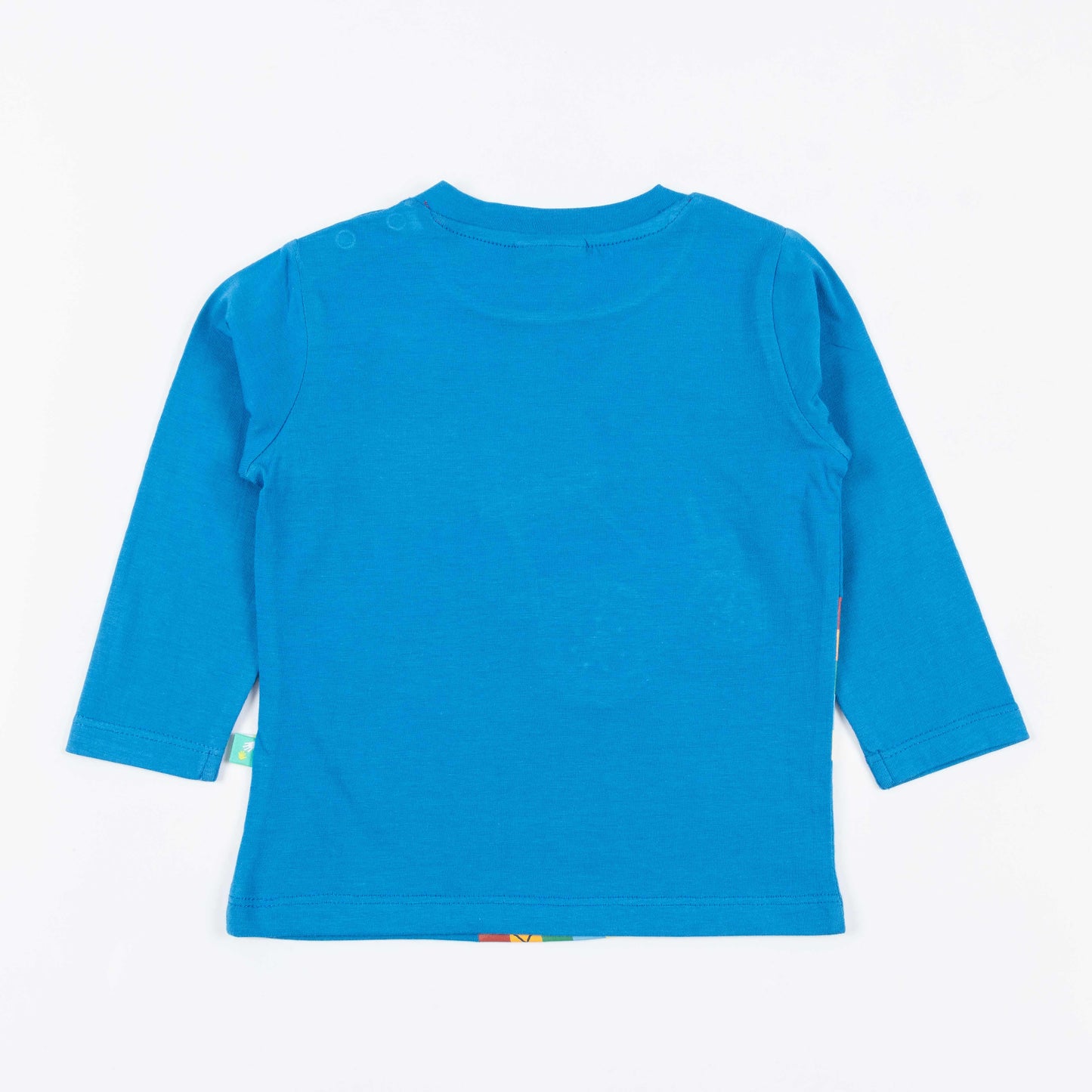 Boys' Blue Long Sleeve T-Shirt with Rainbow and Tractor Print