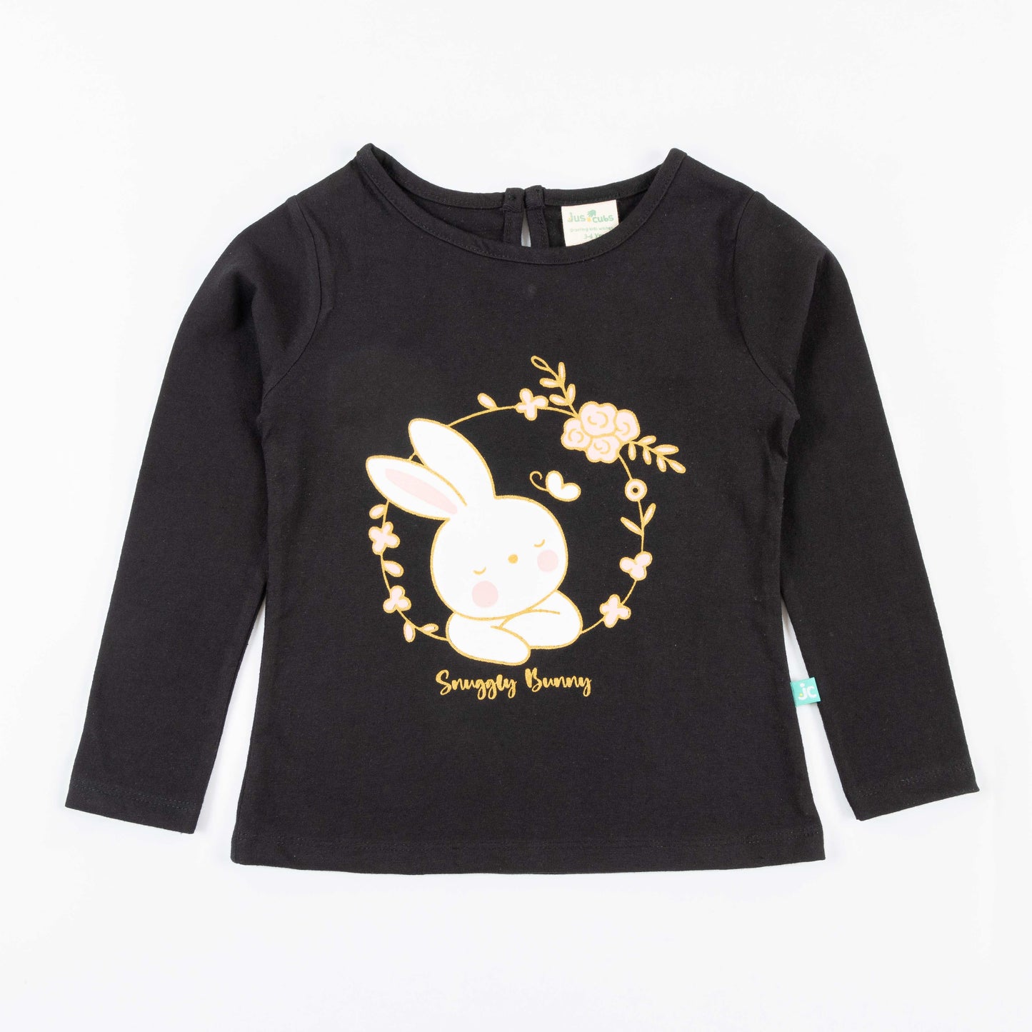 Girls Bunny  Printed Full Sleeve T-Shirt