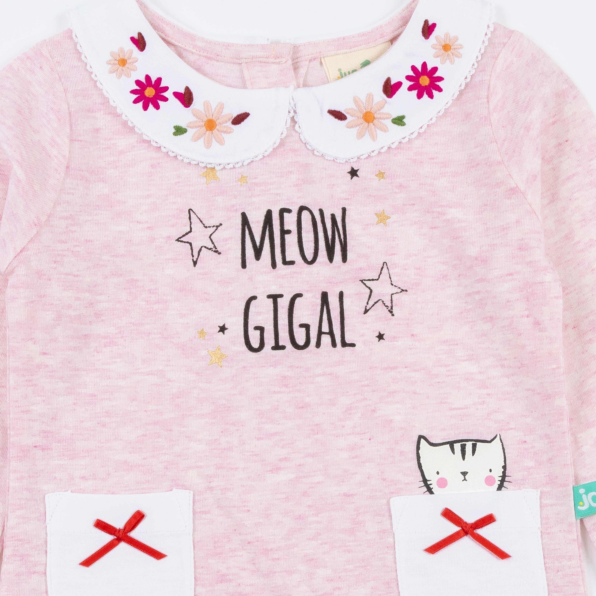 Girls Full Sleeve Embroidery T-Shirt