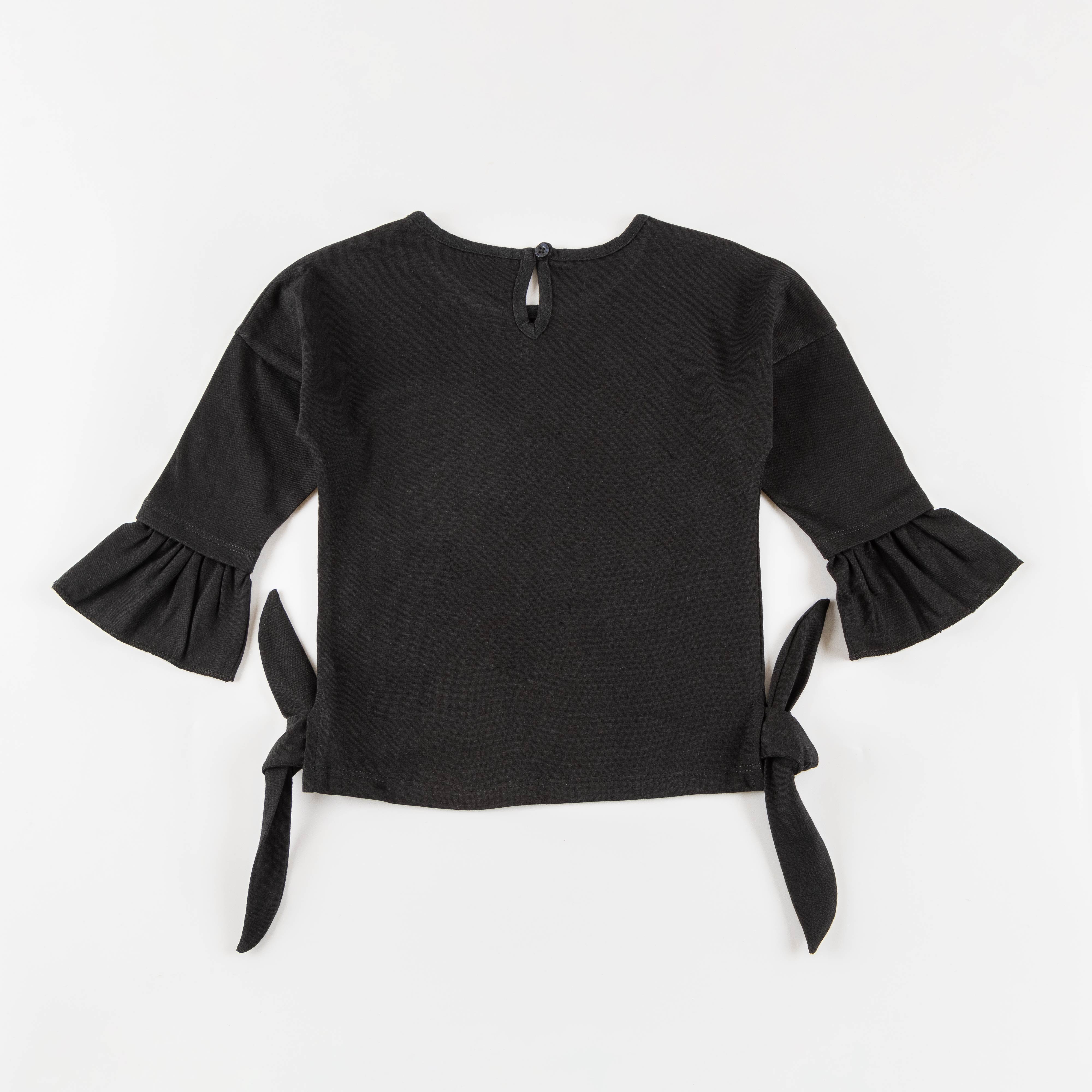"Girls'  Ruffle Sleeve Top with Colorful Tiger Print – 'Time to Roar' Design"